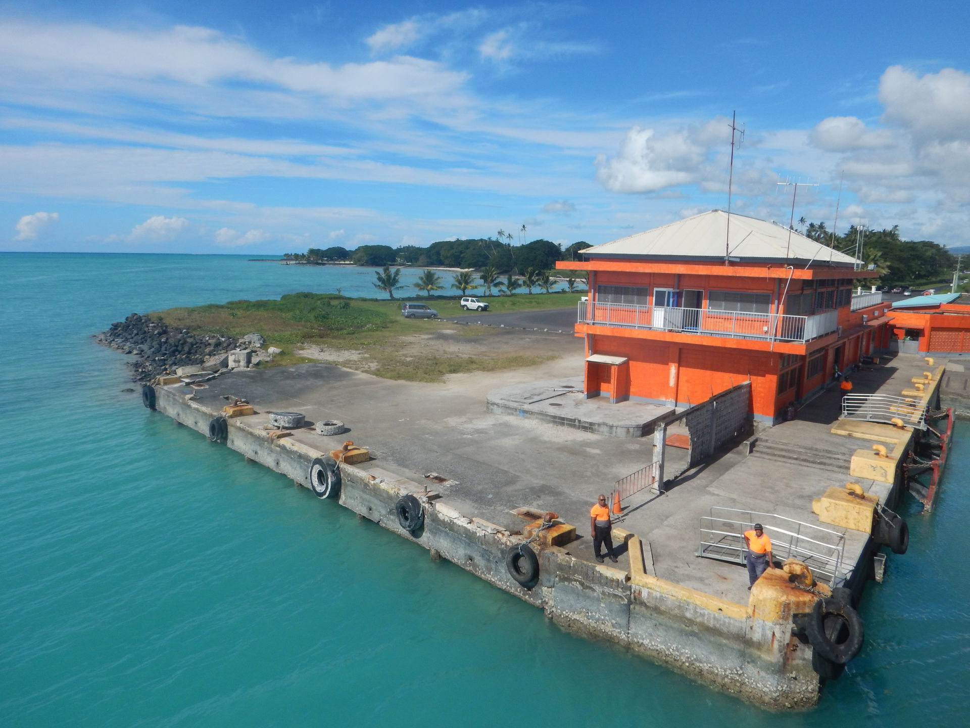 The wharf and ferry terminal in Mulifanua, Upolu, Samoa. August…
