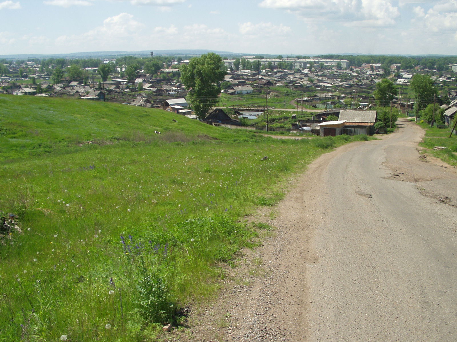 Panorama of Zaozyorny as seen from the road to the Gmiryanka vi…