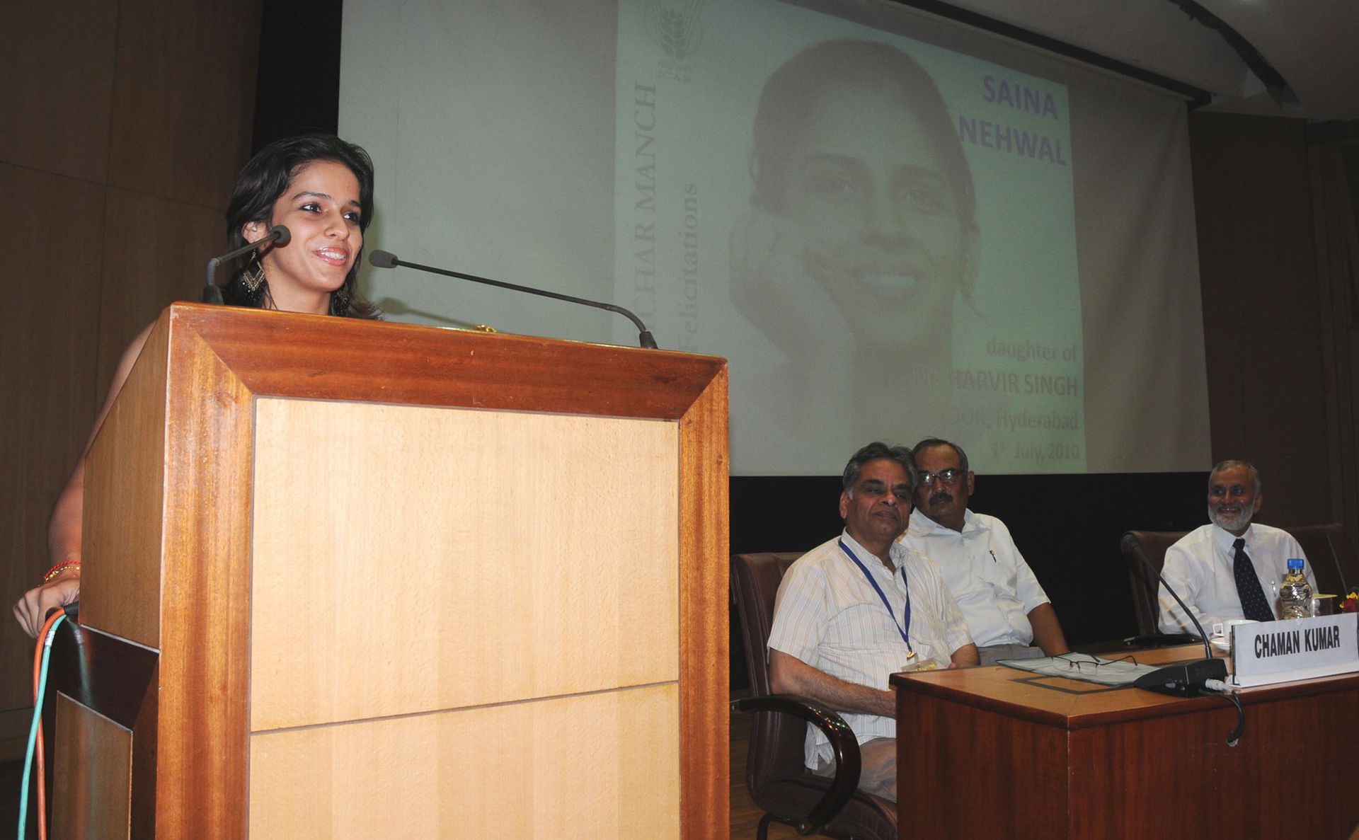The renowned Badminton player of India, Ms. Saina Nehwal speaki…