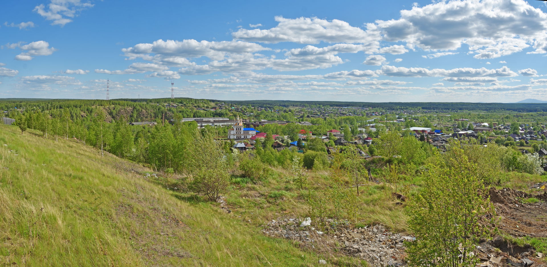 View of Karpinsk, Sverdlovsk oblast, Russia
