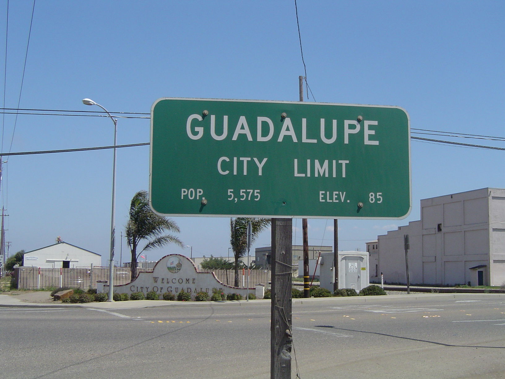 Southern limit of the city of Guadalupe, Santa Barbara County, …