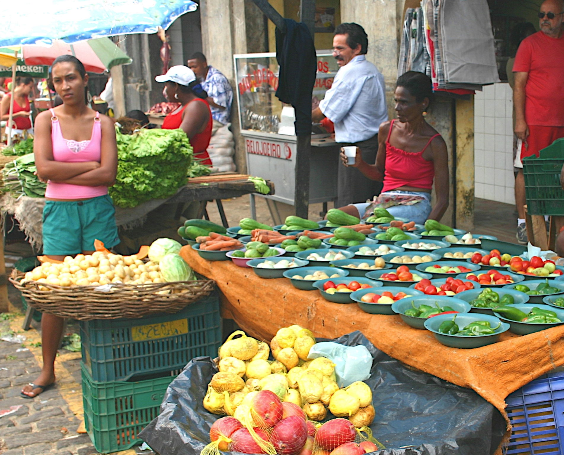 The market of  Santo_Amaro_(Bahia),  Bahia,  Brazil