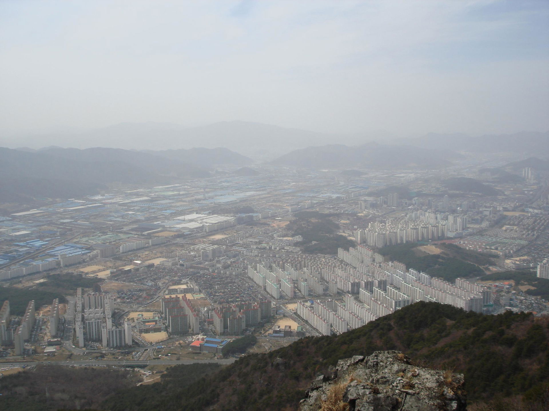 View of Changwon, South Korea. The Changwon Main Street (창원대로) …
