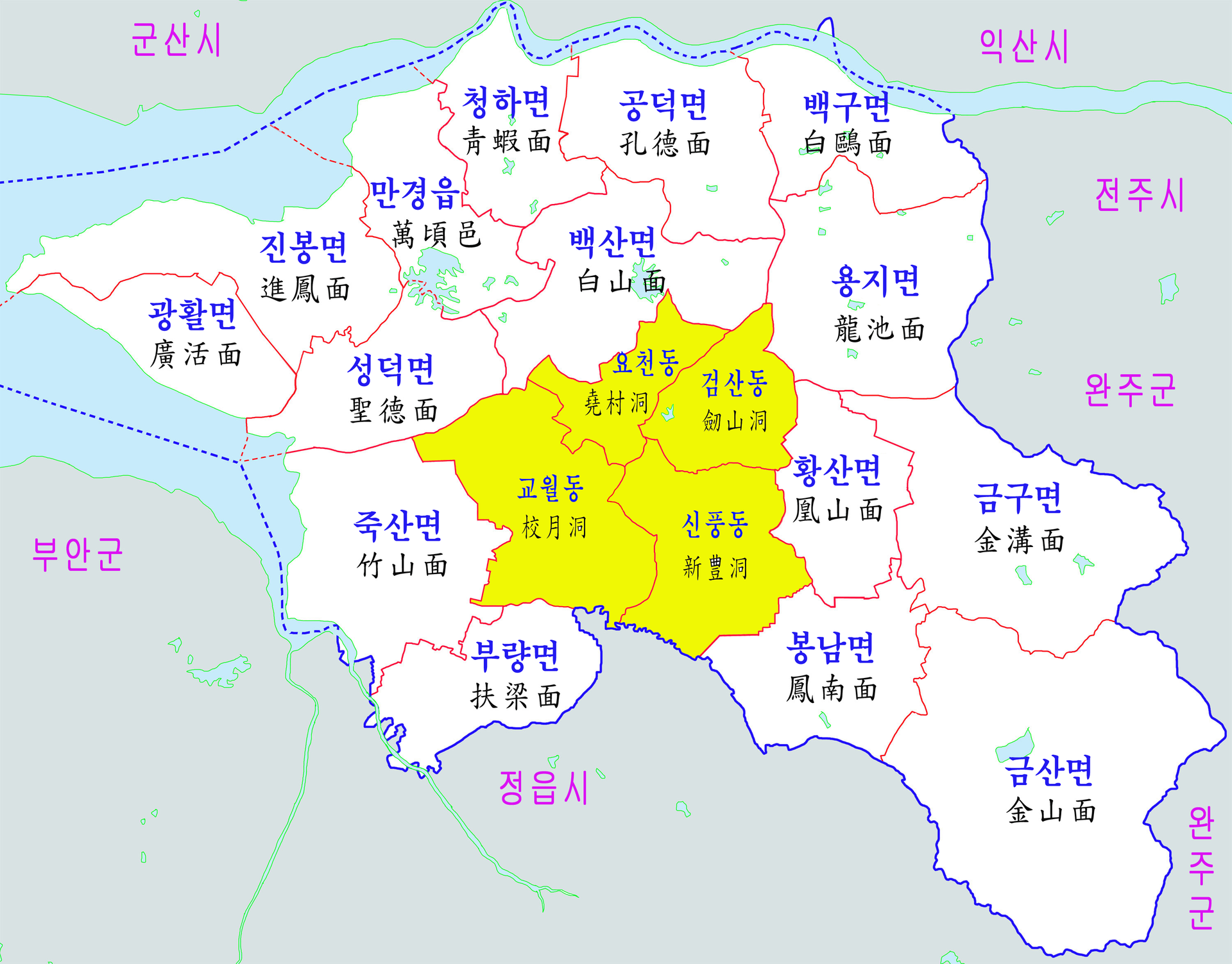 김제시 행정구역