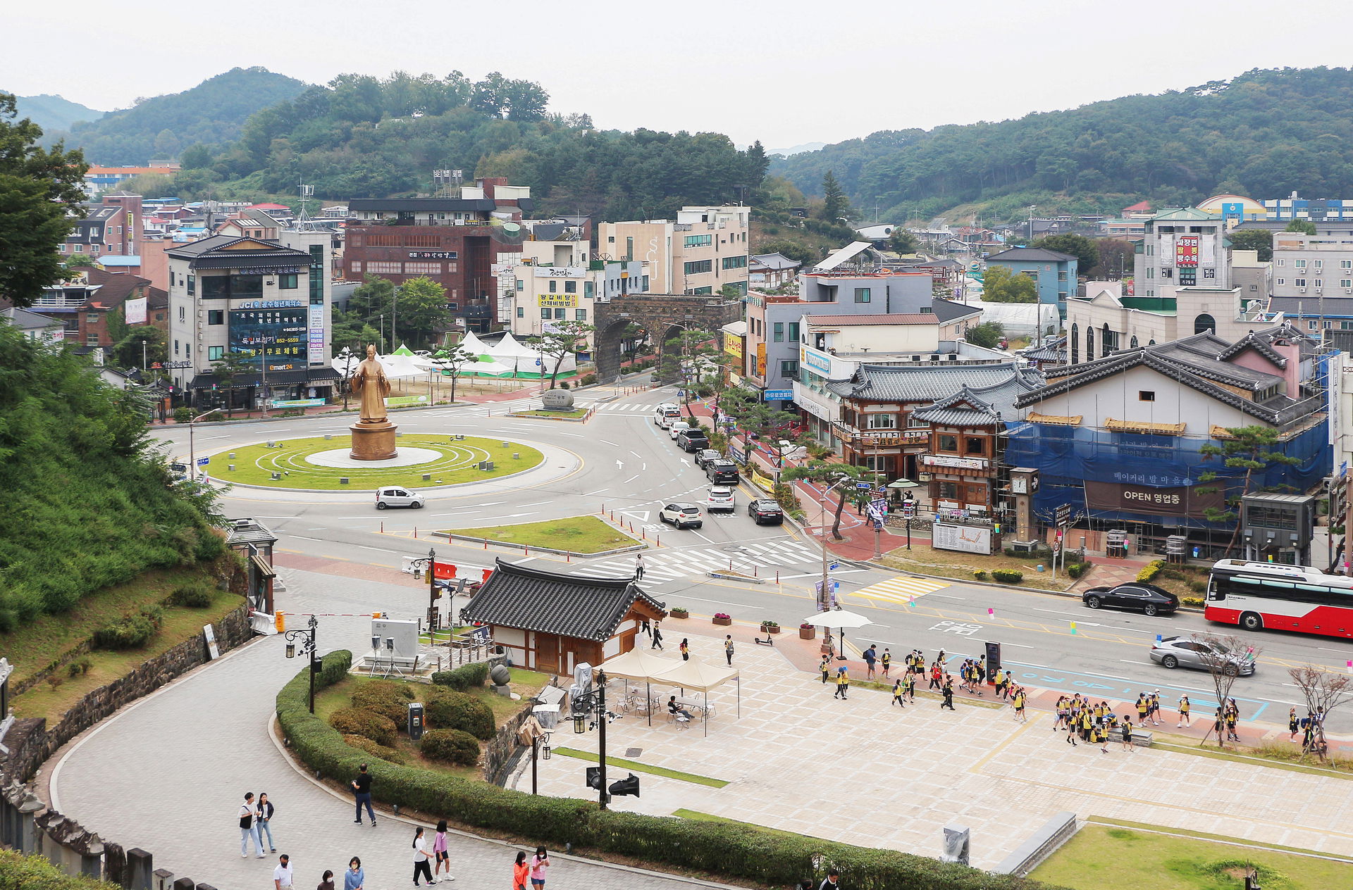 City of Gongju seen from Gongsanseong Fortress, South Korea