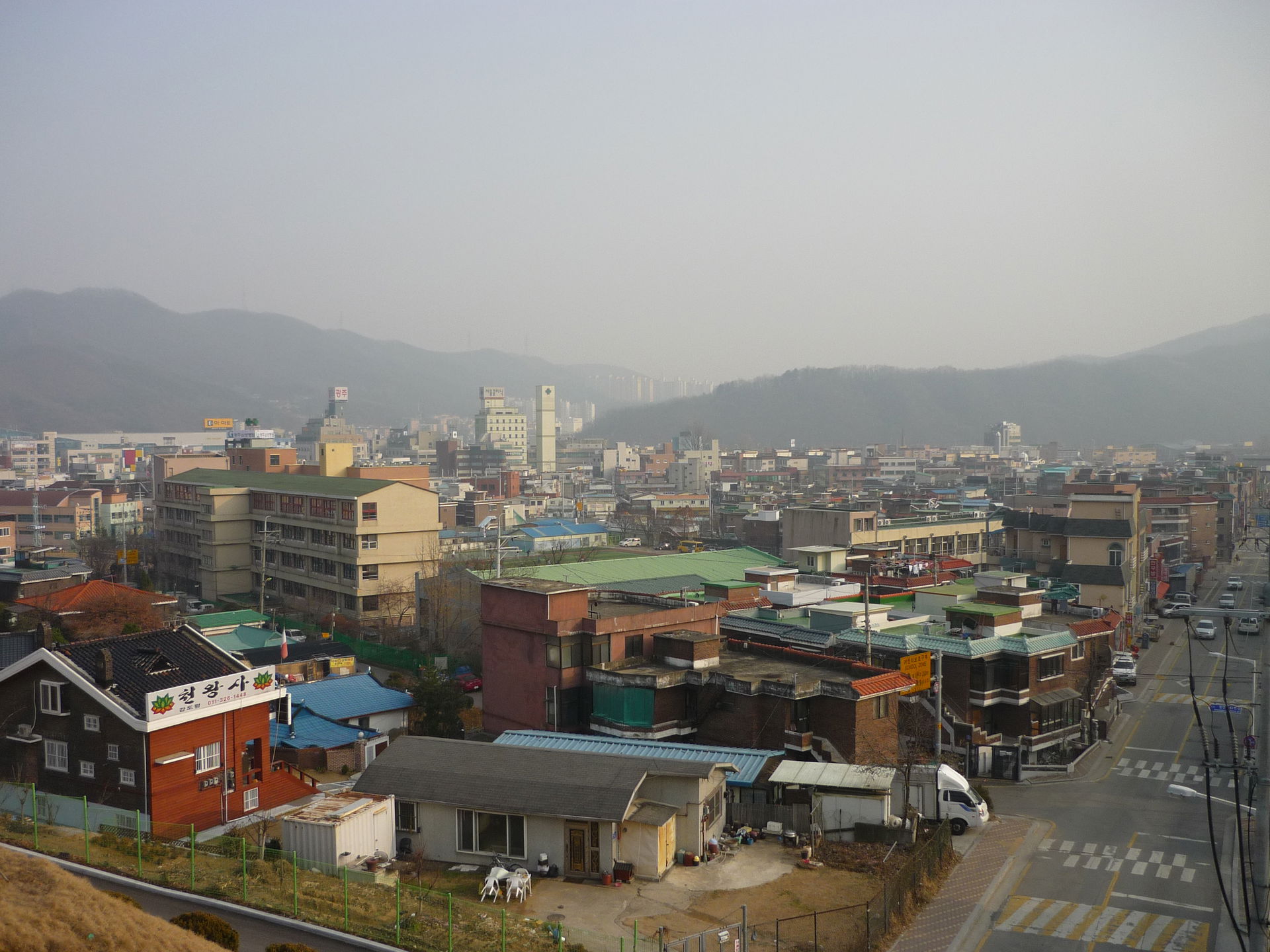 The cityscape of Gwangju, Gyeonggi, South Korea.