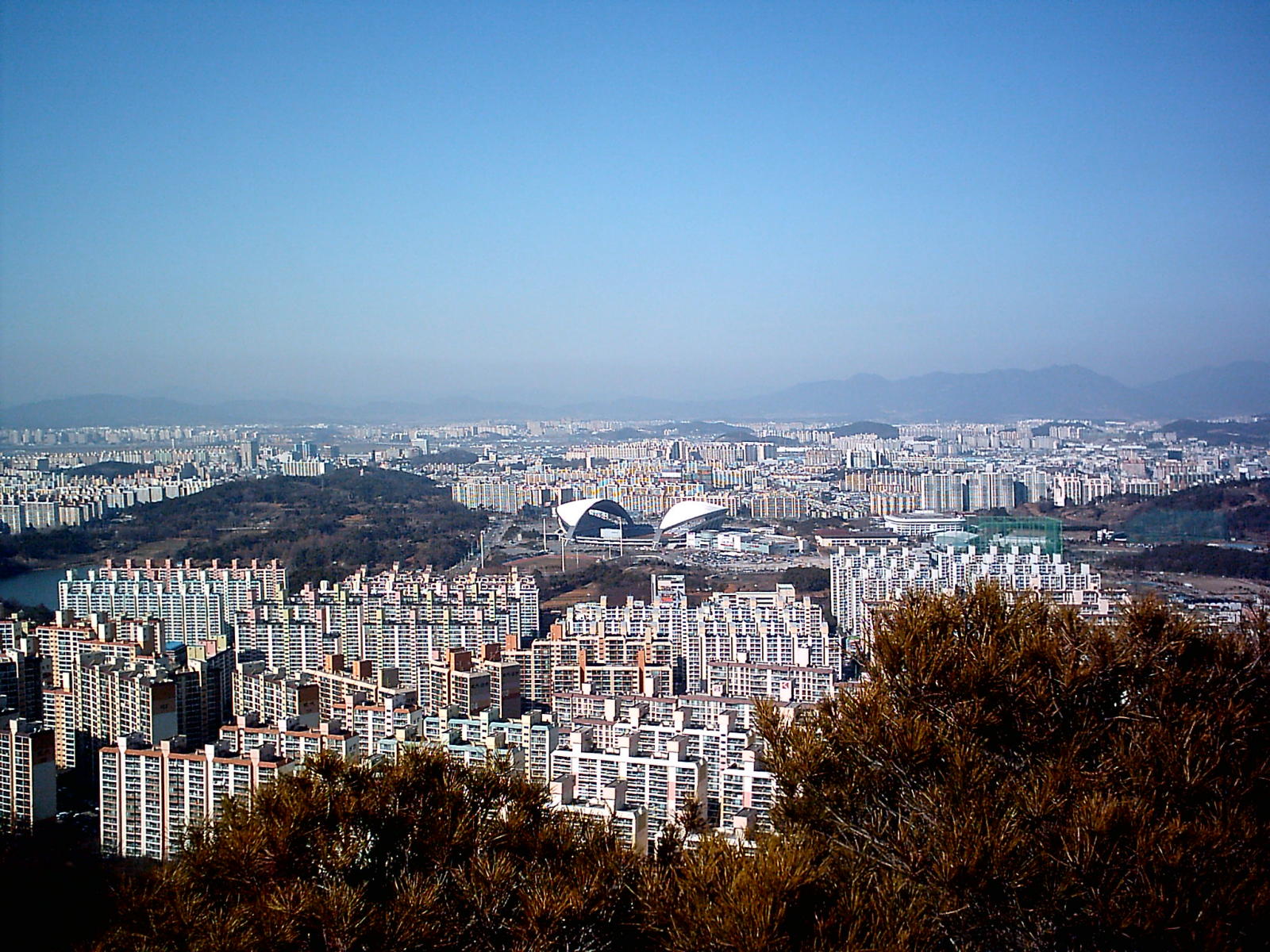 A view of Gwangju (in South Korea) that shows one of the world …