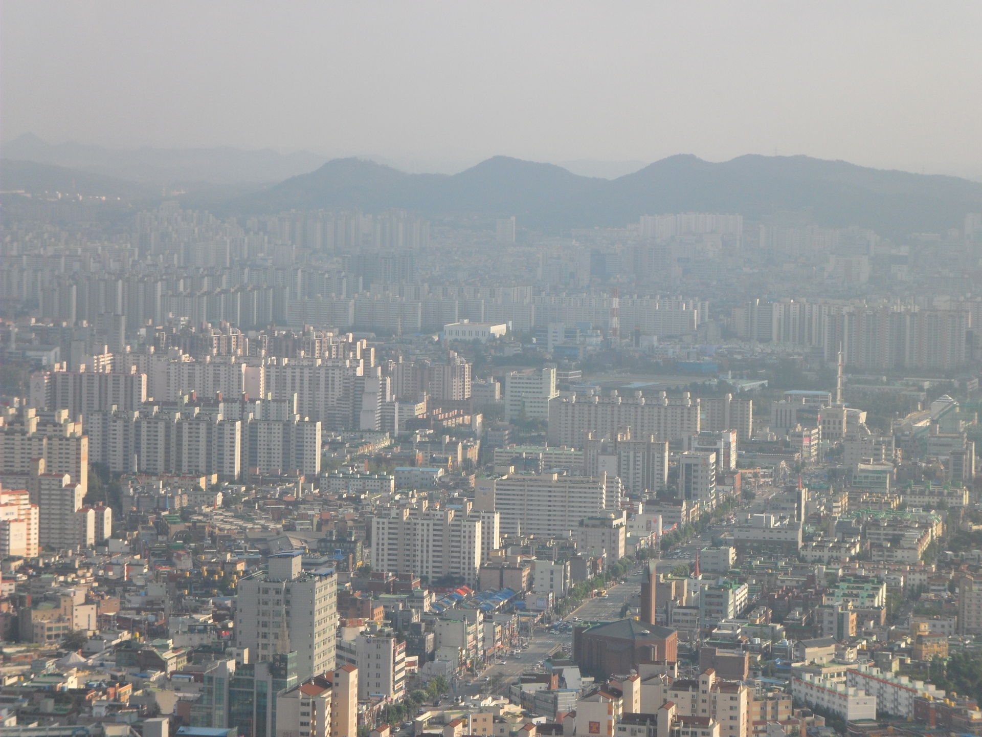 View of Incheon taken from Mount Gyeyang