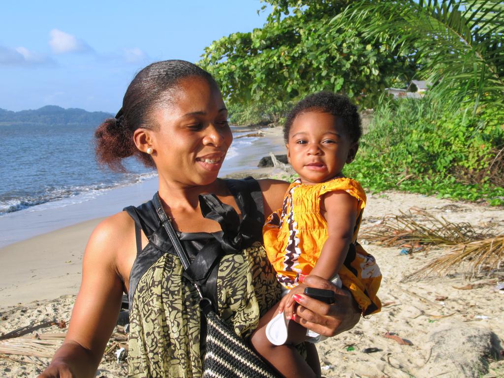 This young woman at Cocobeach, Gabon, Central Africa, is very p…