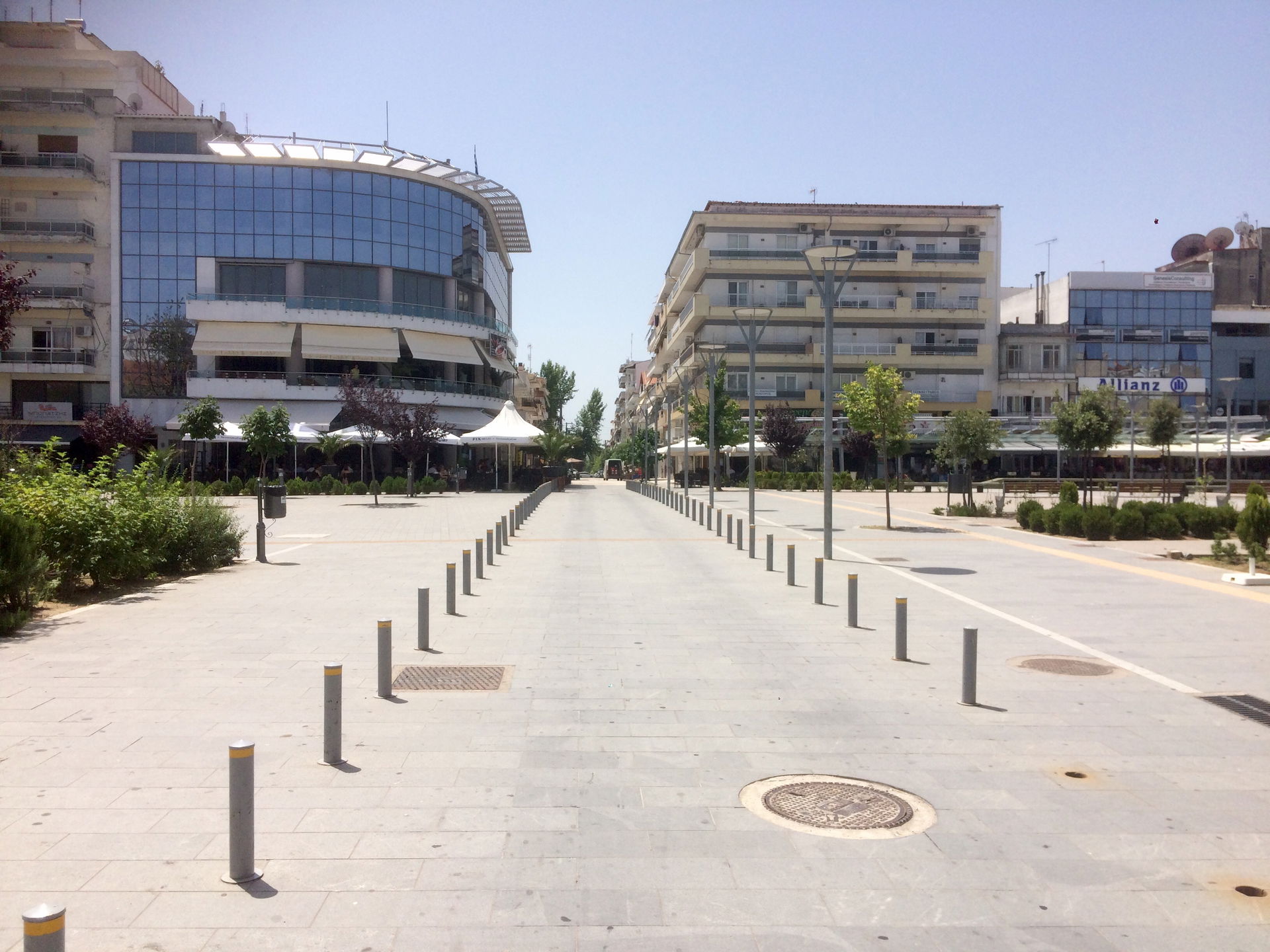 Die Athanasiou Pantazidou Straße im Stadtzentrum (2017)