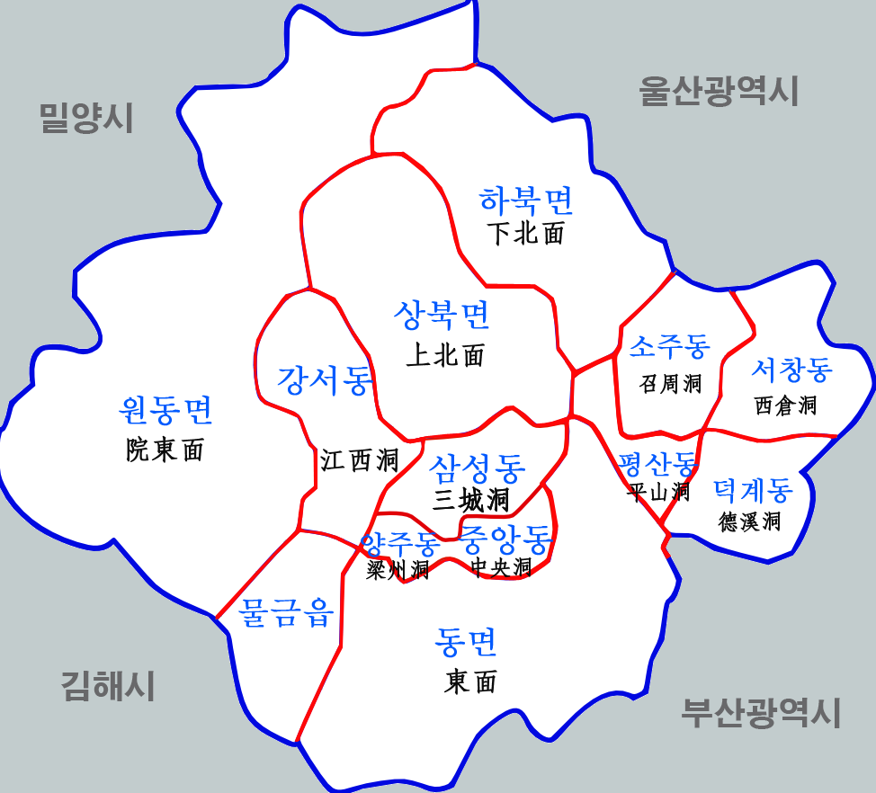 Yangsan-si detail map