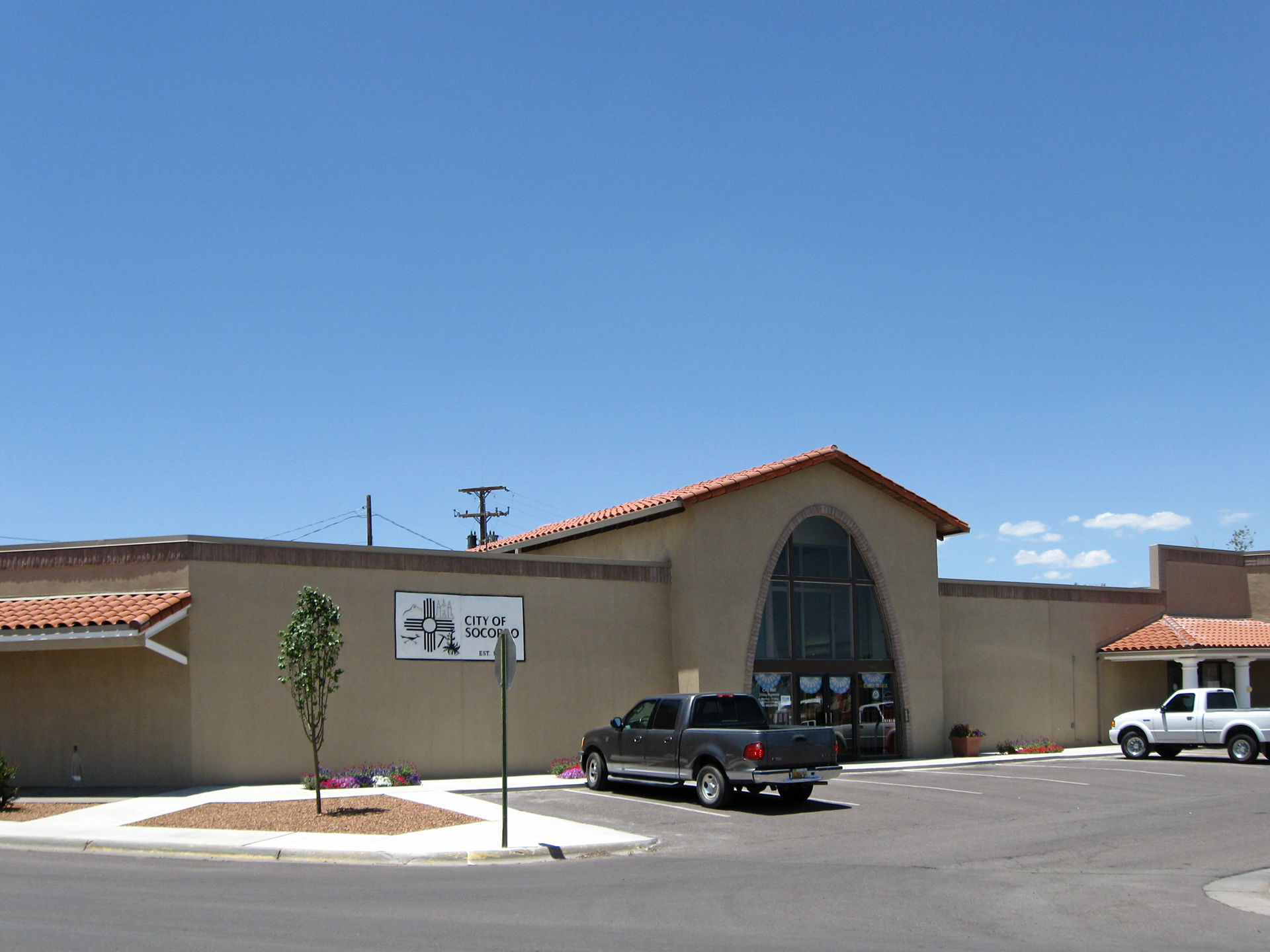 Socorro (New Mexico) City Hall, located at 111 School of Mines …