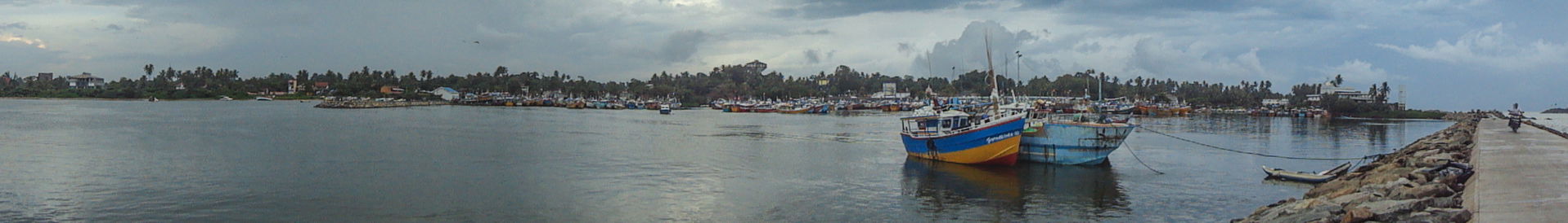 beruwala harbour panaromic view from break-water