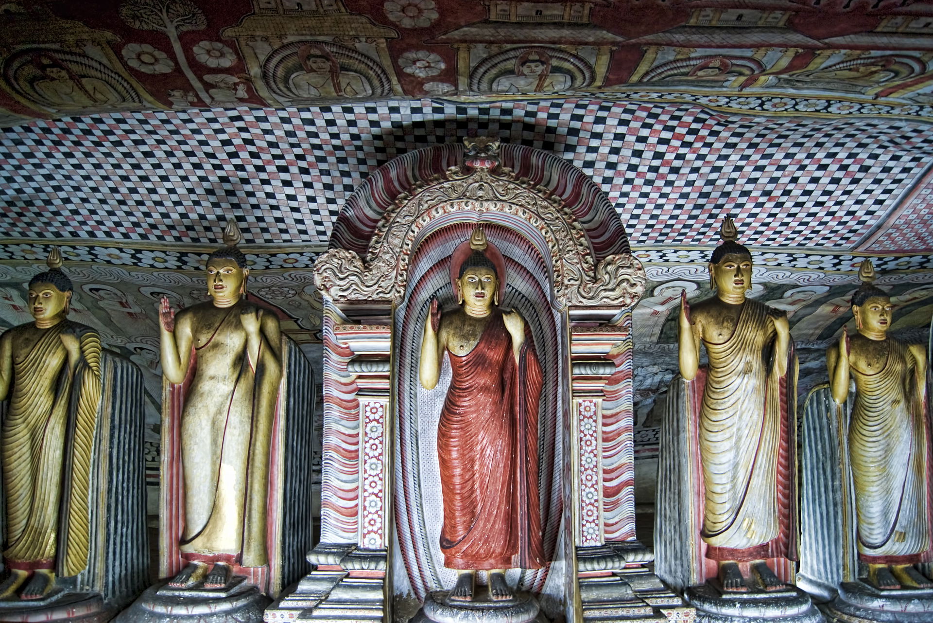 Dambulla Cave in Sri Lanka, a UNESCO World Heritage Site, remai…