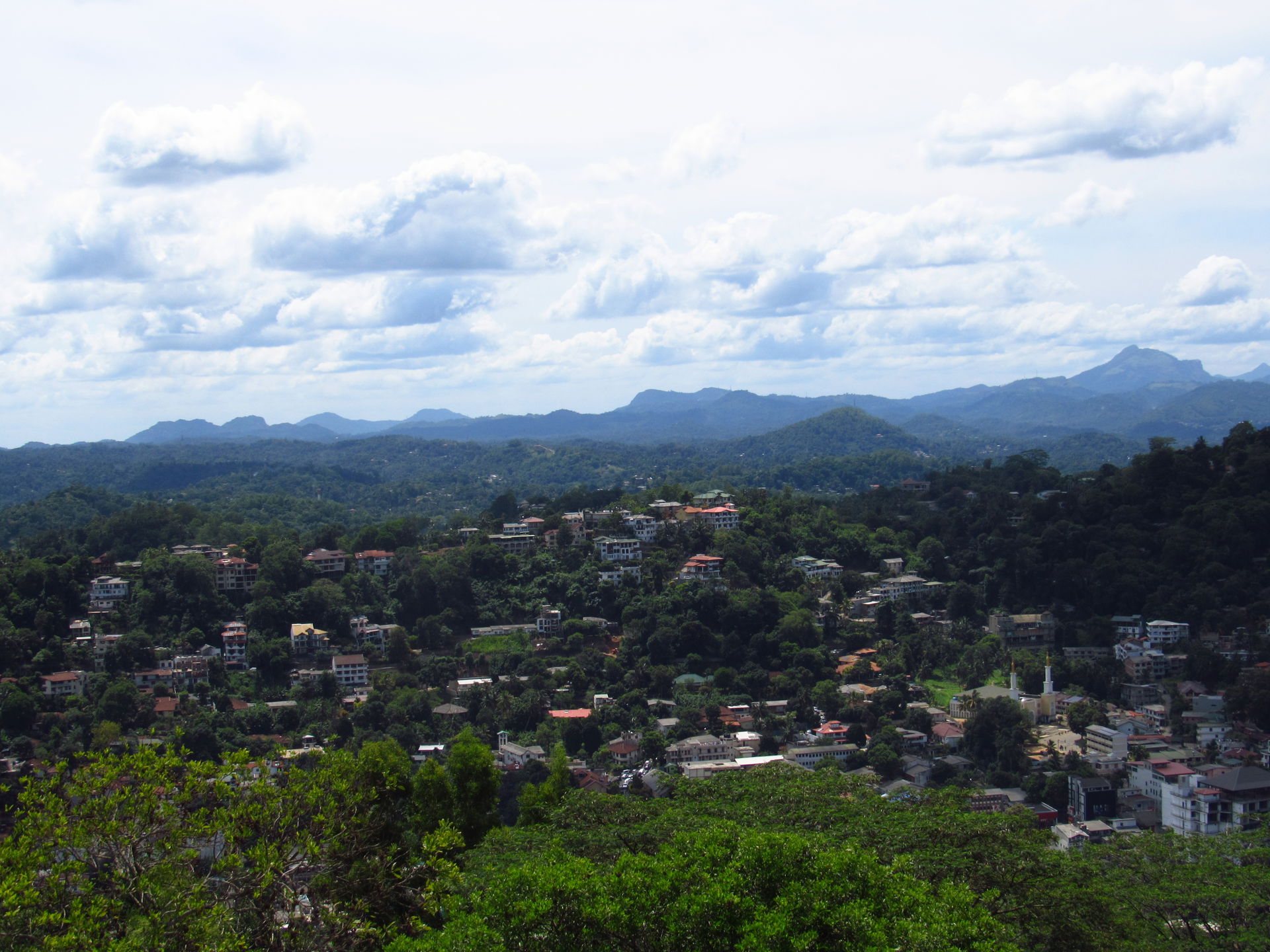 Kandy City and mountains around