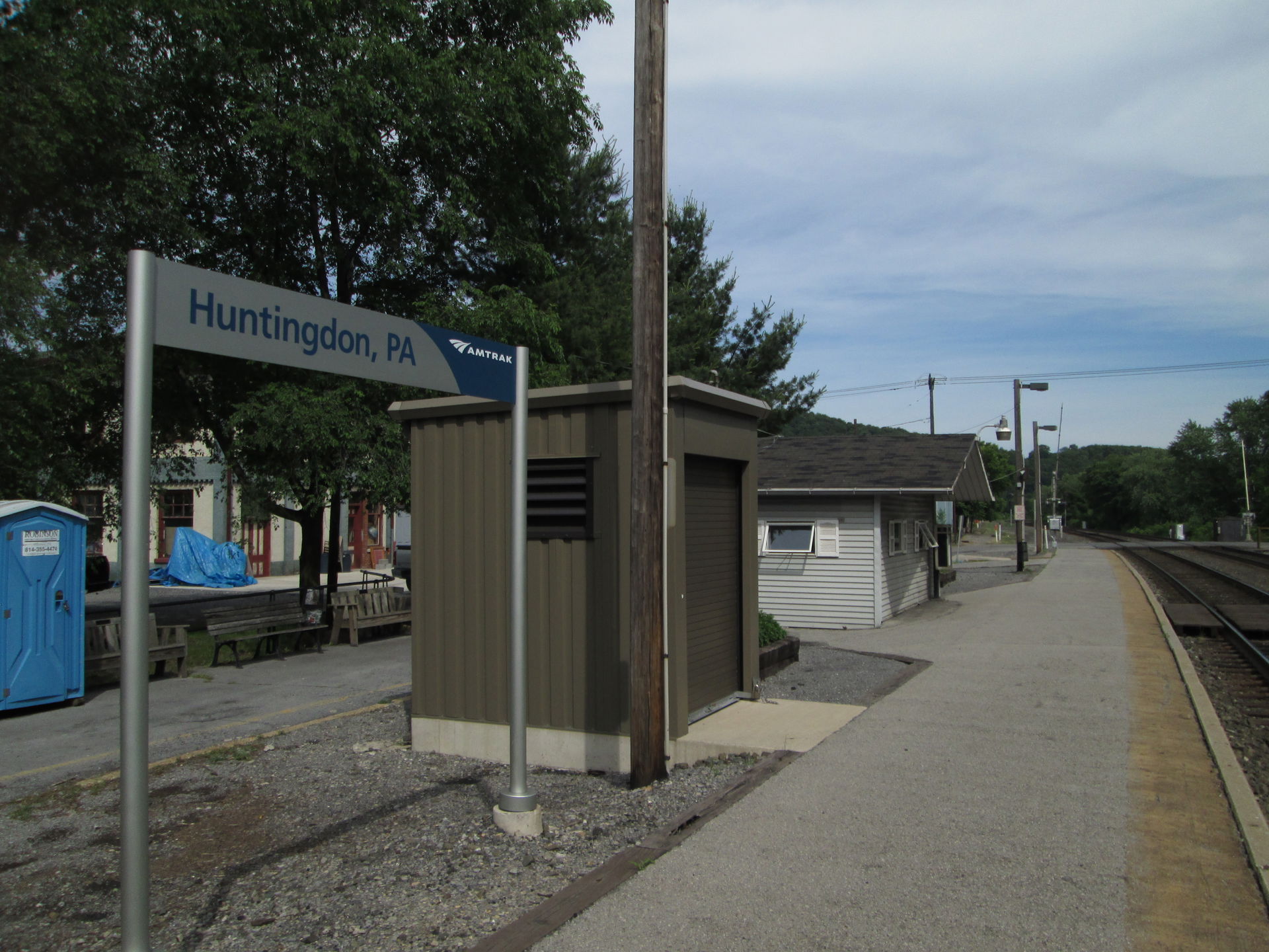 The current-day Huntingdon Amtrak station in the city of Huntin…