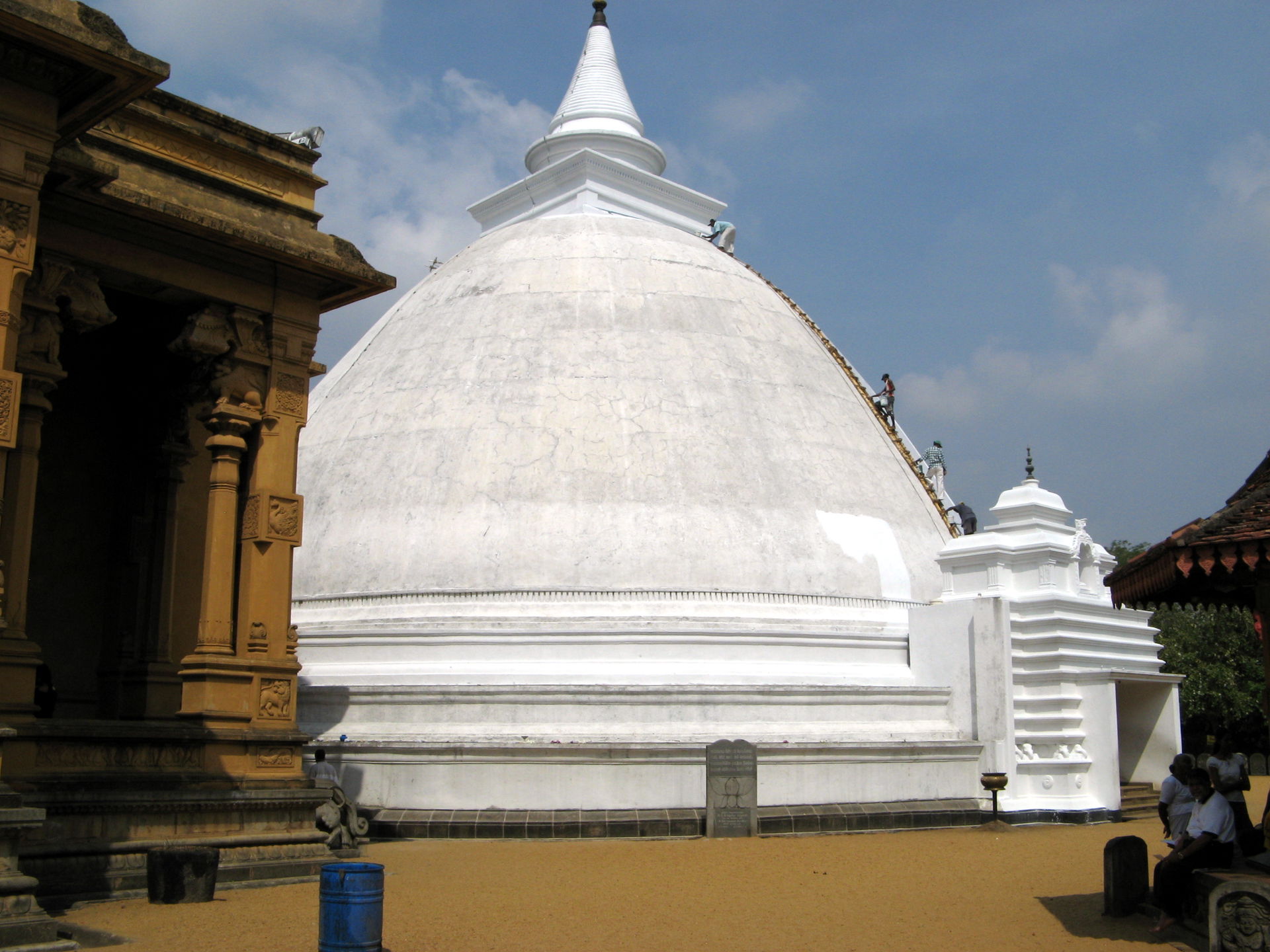 The bell of Kelaniya's modern stupa is shaped in the pyramidal …