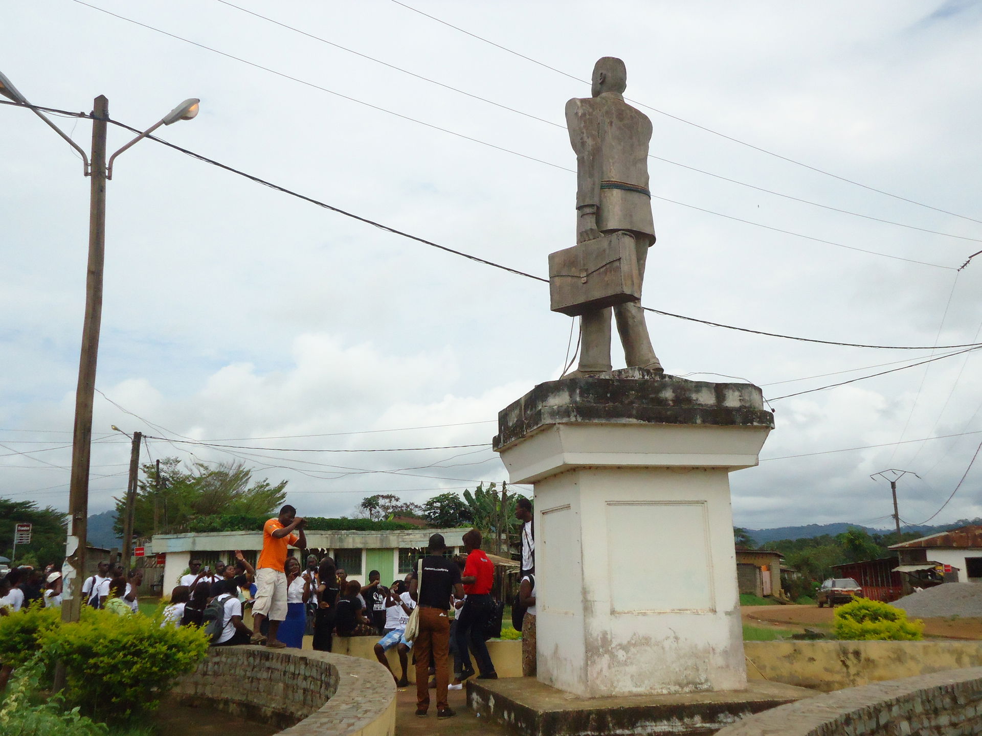 Stele erected in honour of the martyr Ruben Um Nyobe in Eseka, …