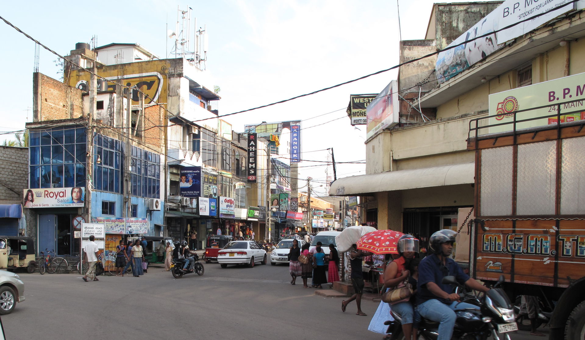 Street in Negombo, Sri Lanka.