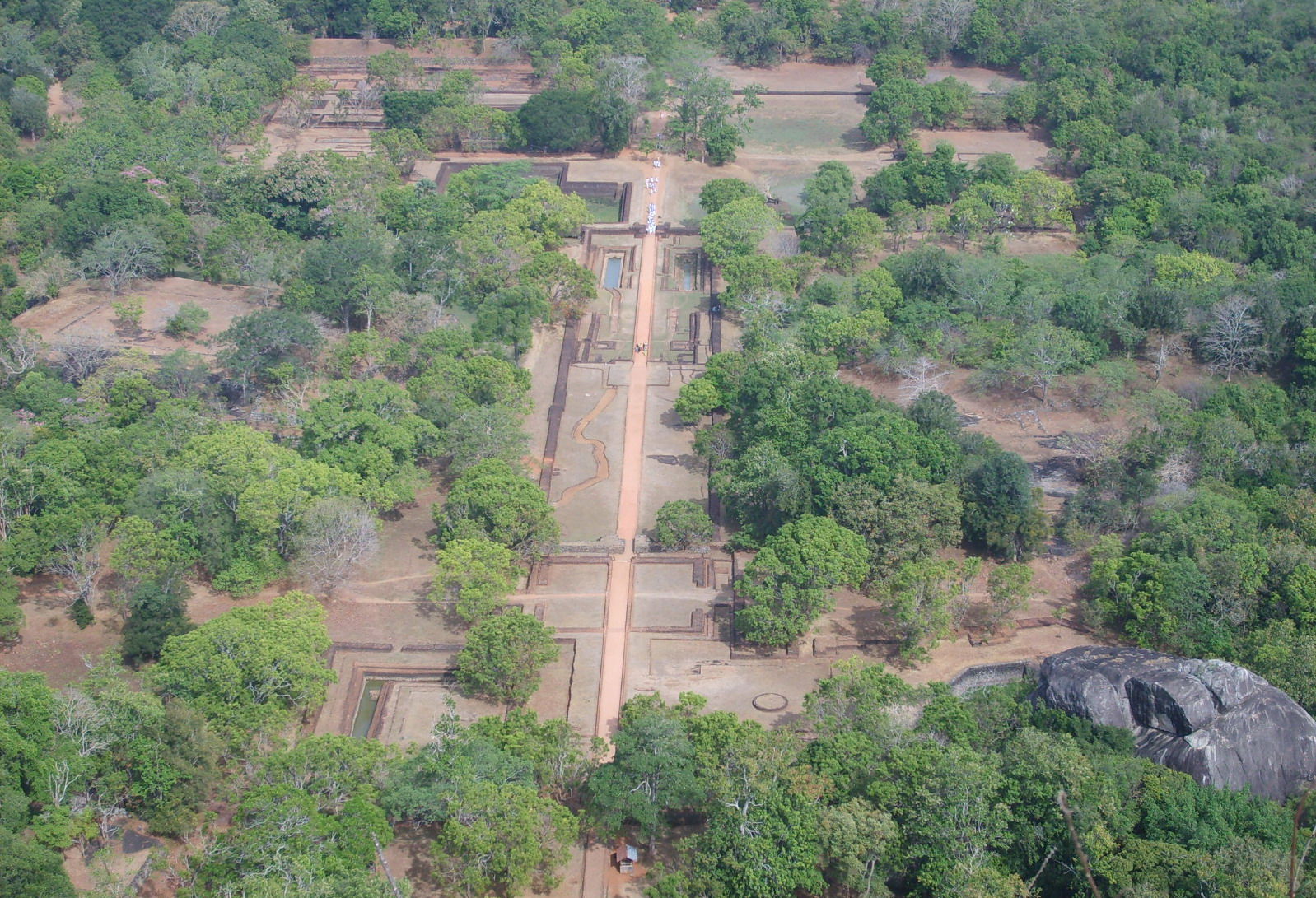 Sigiriya garden complex as seen from the top of the Sigiriya ro…