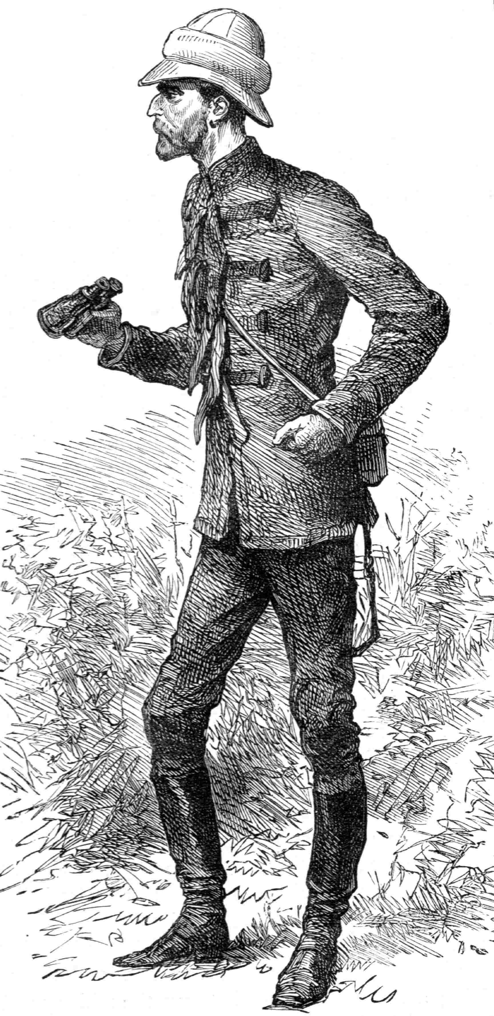 Caption printed with sketch says 'Sketch of Lord Chelmsford mad…