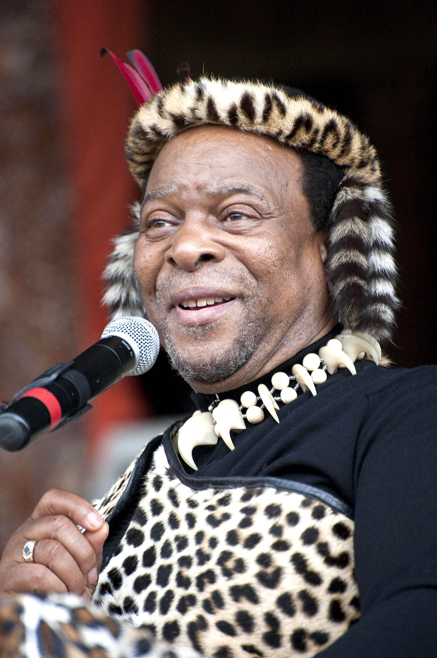 King Goodwill Zwelithini speaking at the ceremony to celebrate …