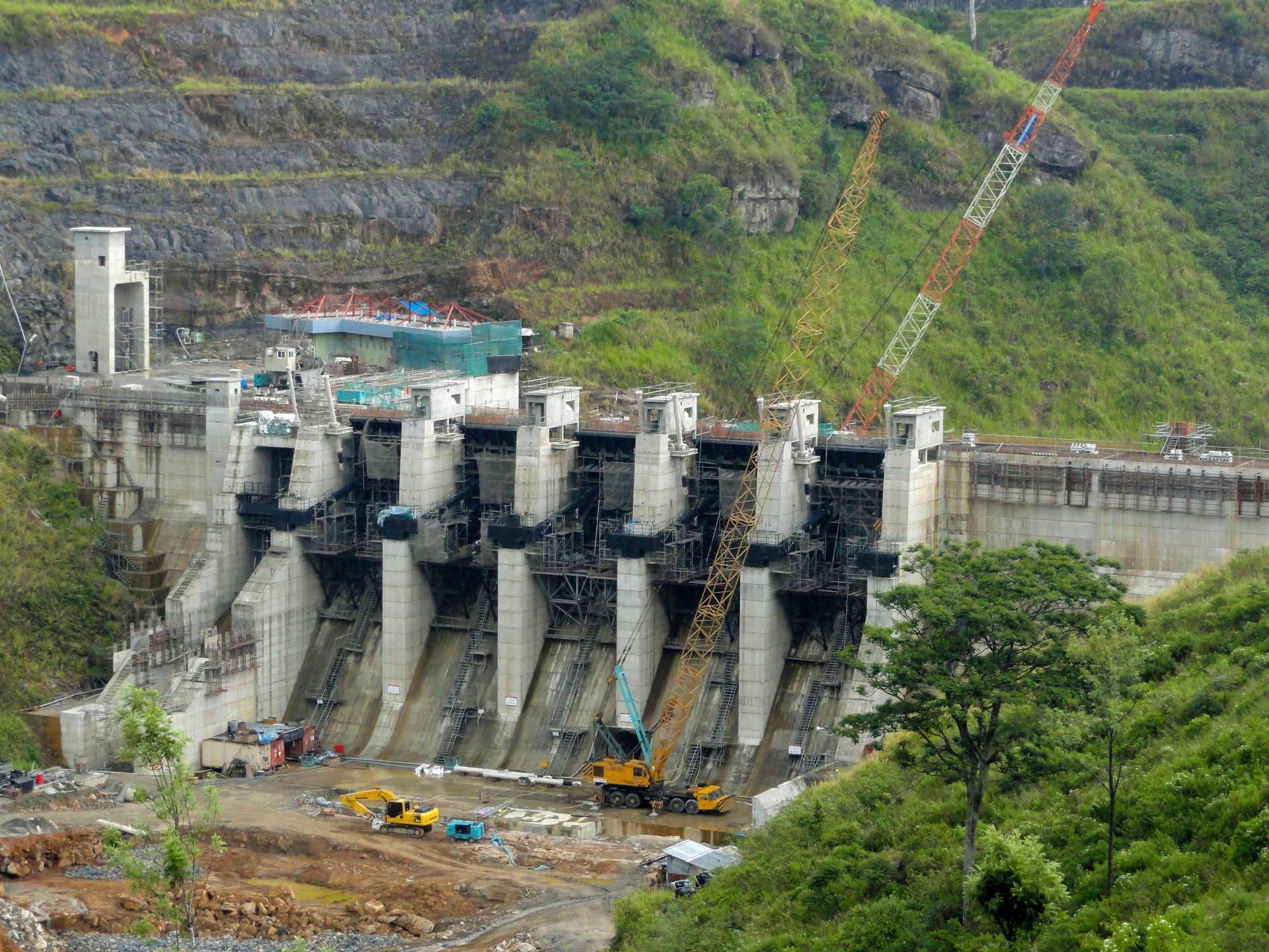 The Upper Kotmale Dam in Talawakele, Sri Lanka.