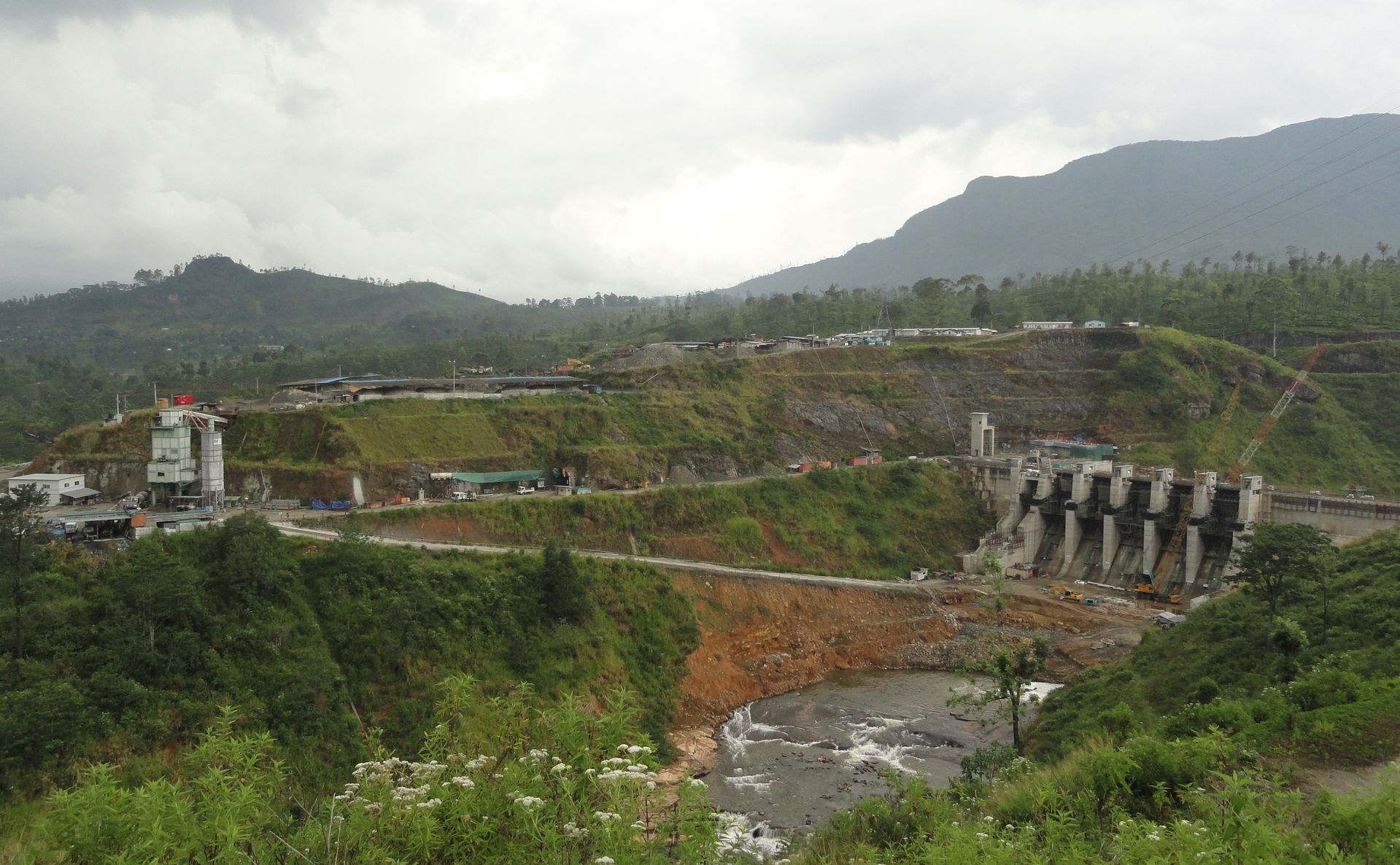 The Upper Kotmale Dam in Talawakele, Sri Lanka.