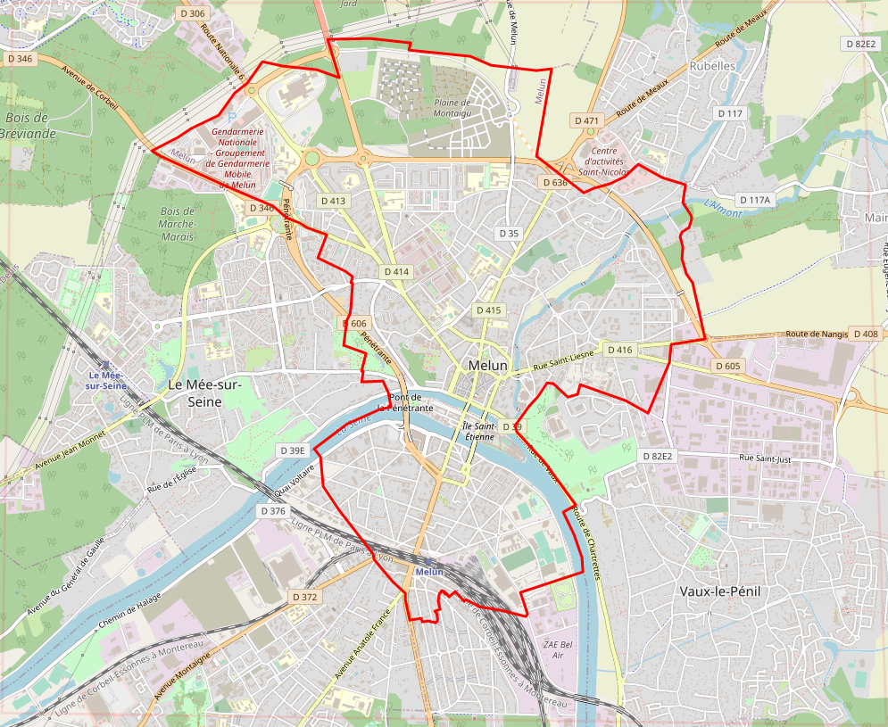 carte réalisée sur umap