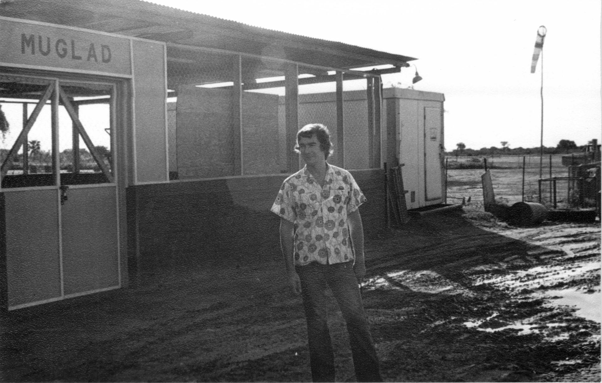 At the Muglad airfield, an oil service company manager waiting …