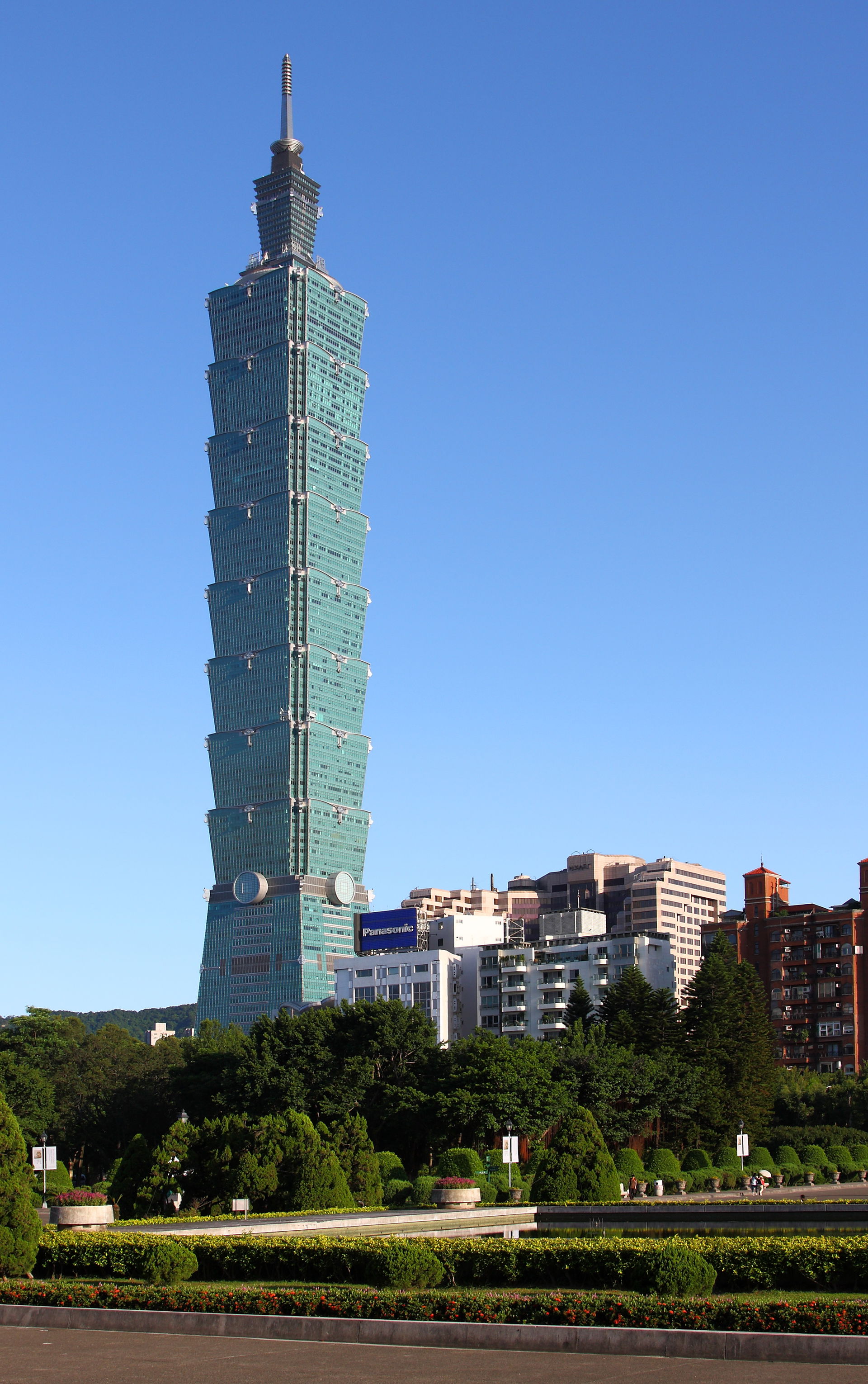 Taipei 101 as seen from Sun Yat-sen Memorial Hall in Taipei, Ta…