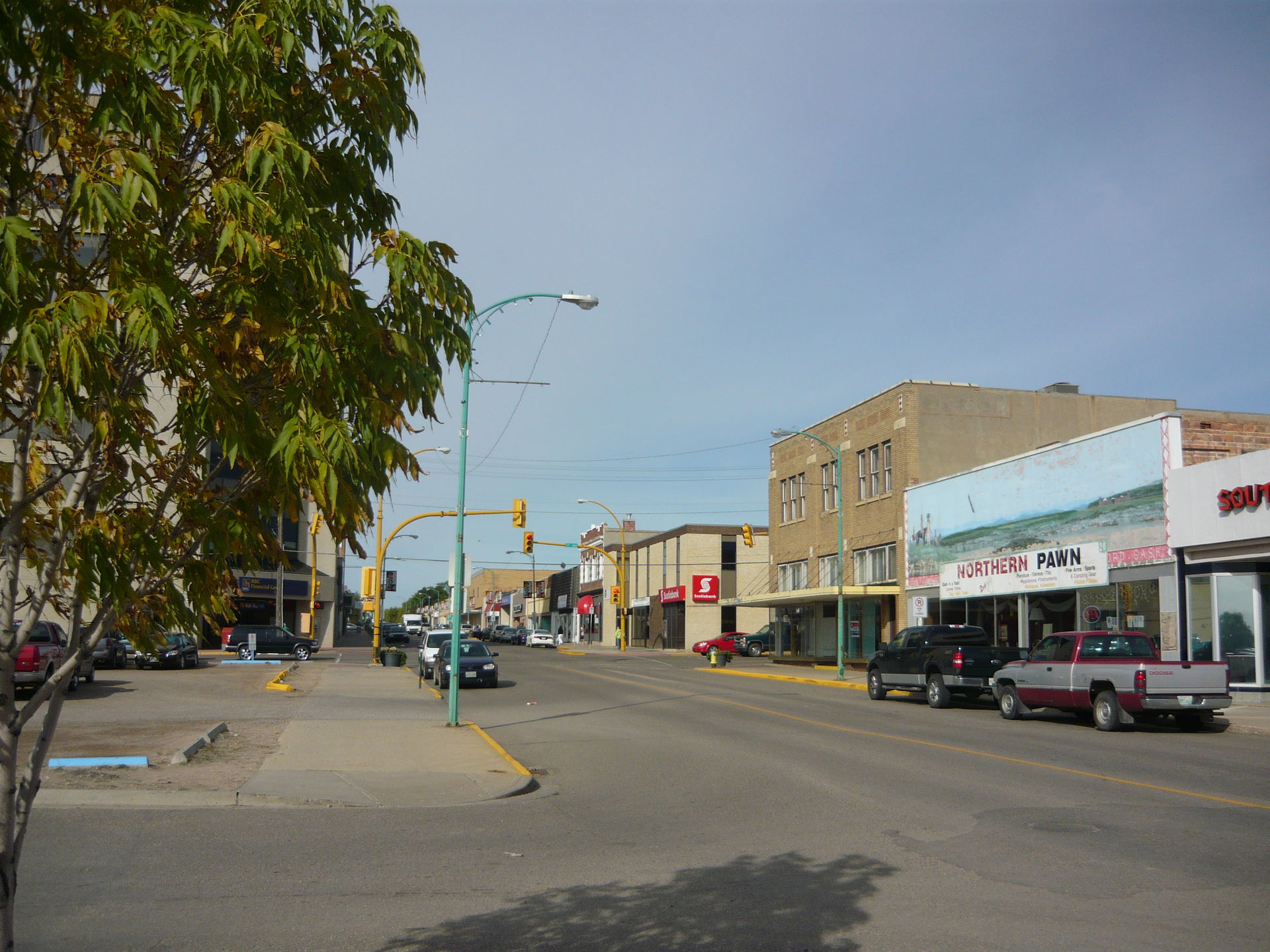 Business district of North Battleford, Saskatchewan, Canada. Ph…