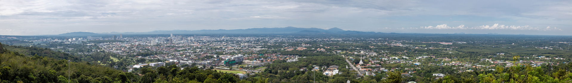 Panoramic view of Hat Yai City, Hat Yai District, Songkhla prov…