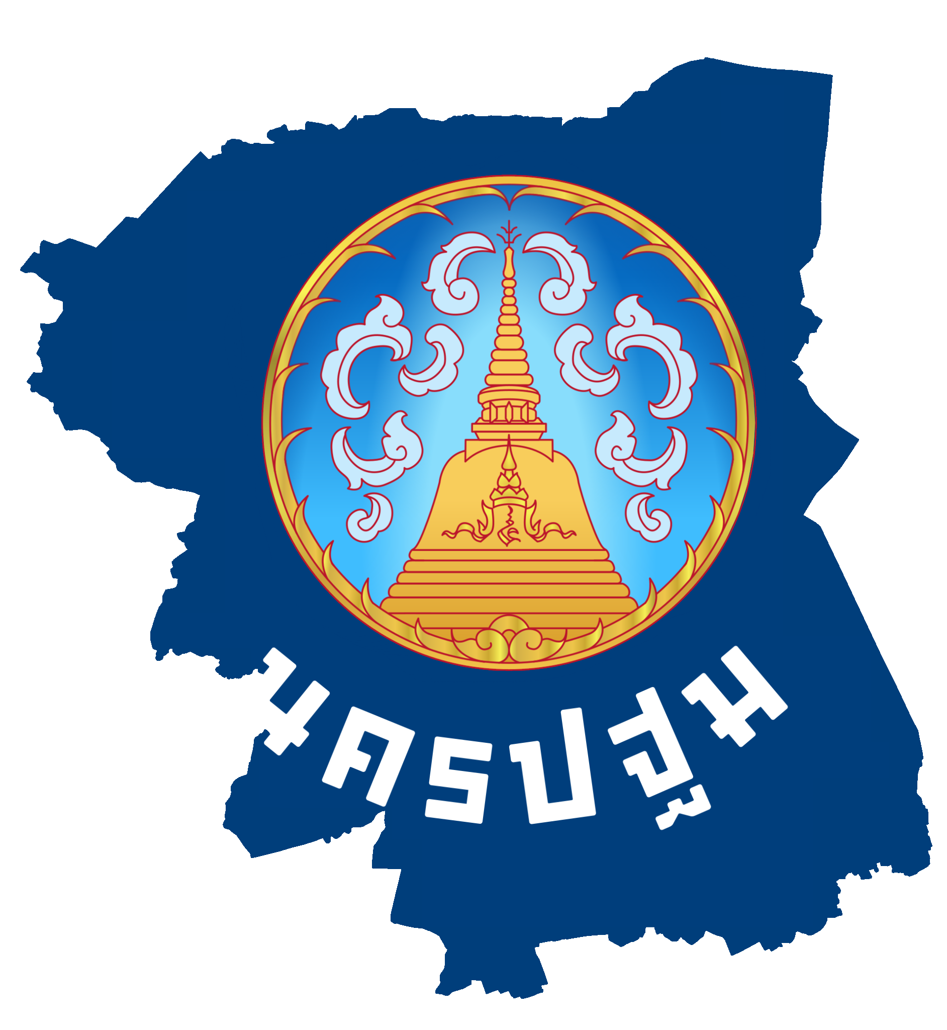 Flag map of Nakhon Pathom province