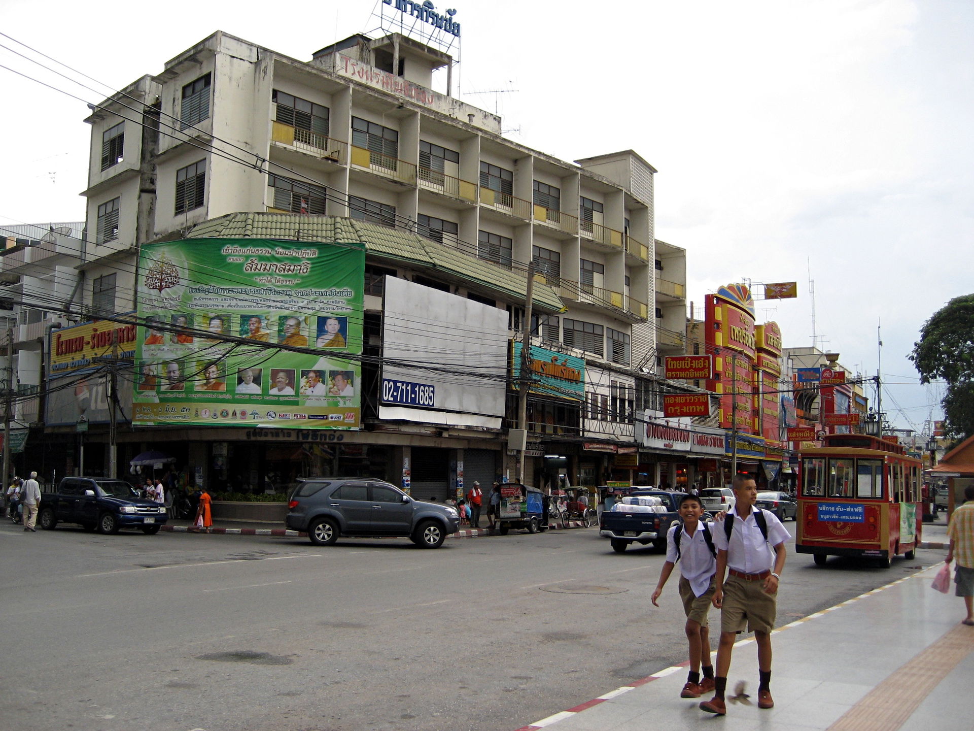 A view of downtown Korat City (Nakhon Ratchasima) in Thailand.