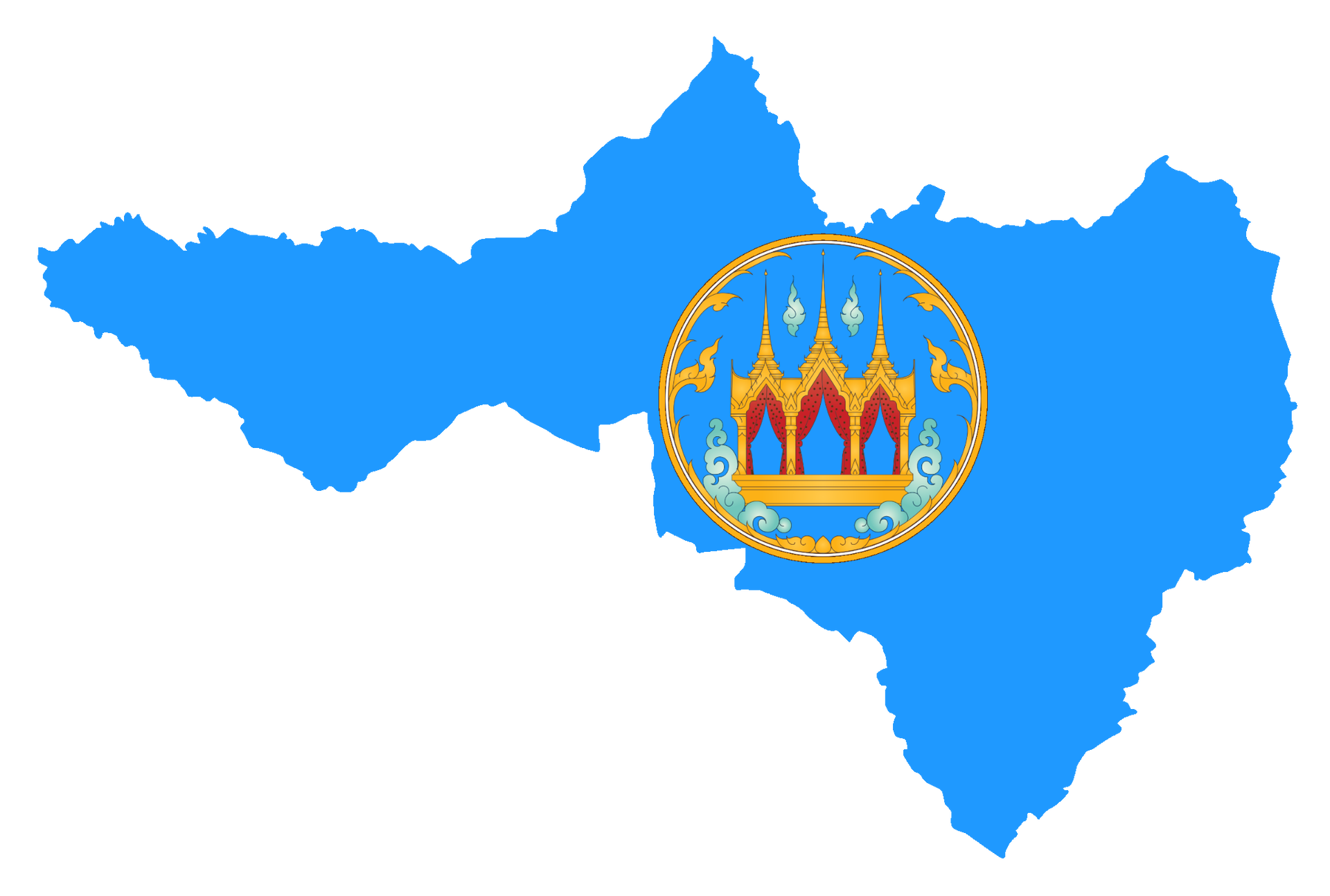 Nakhon Sawan province flag map