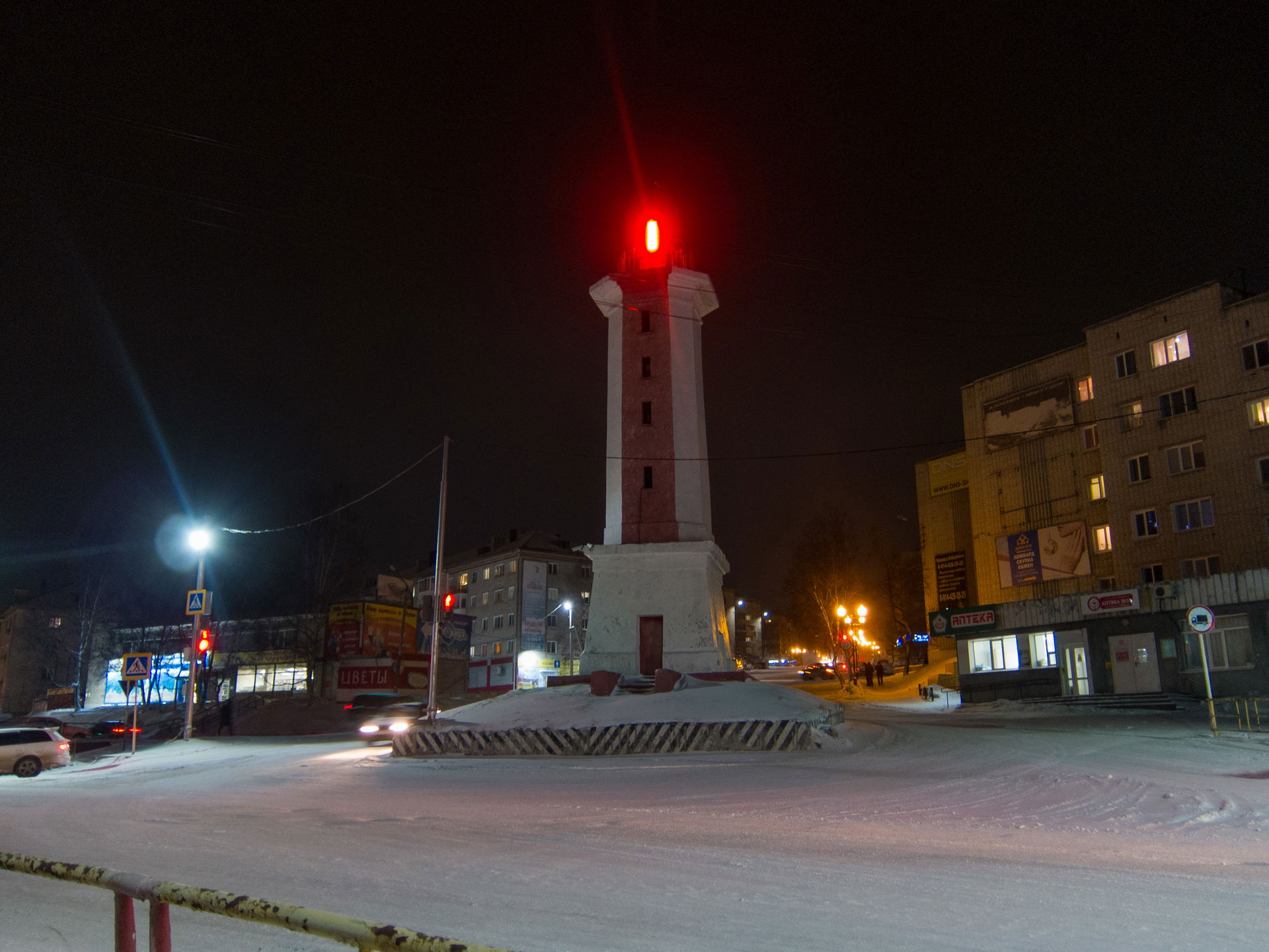 Vanino, lighthouse, nigth, 2021
