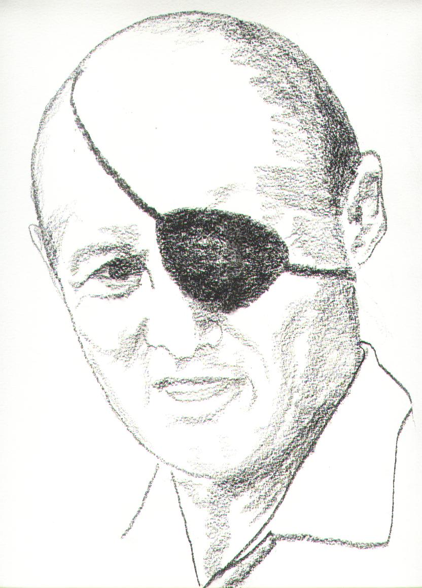 Drawing of Moshe Dayan made by Chaim Topol.
Donated To Commons…
