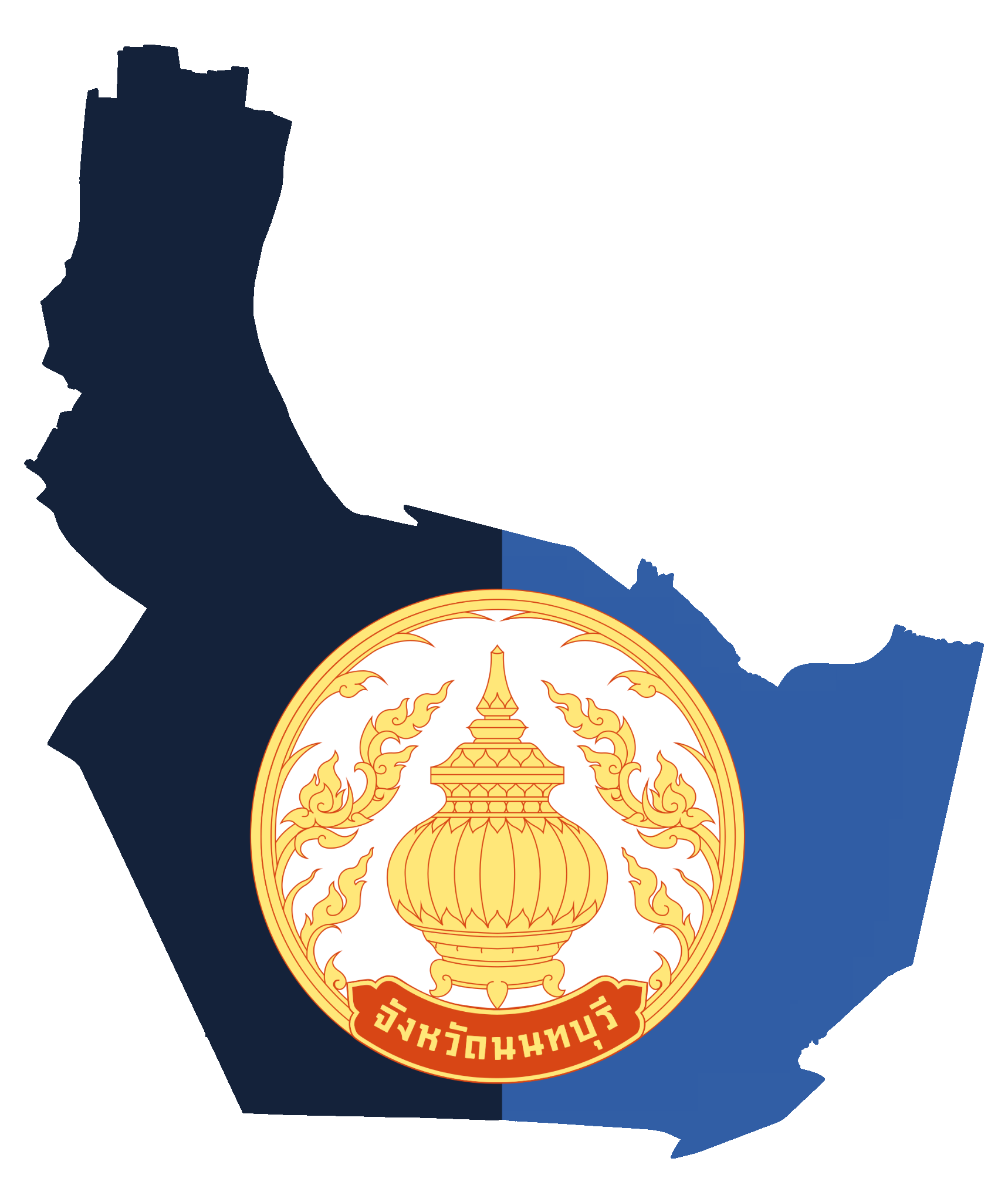 Flag map of Nonthaburi province
