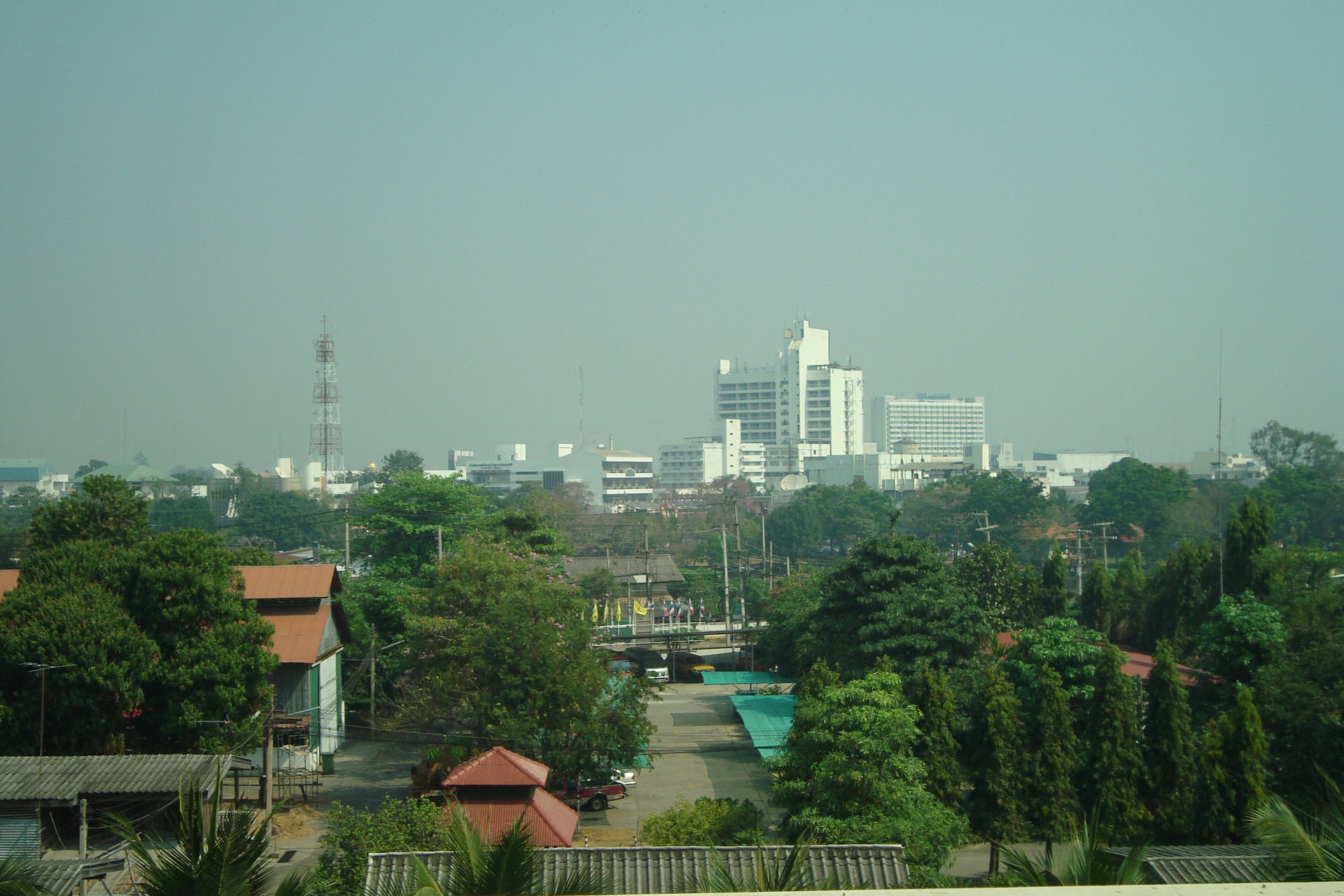 by Alex Jonlin, skyline of Phitsanulok from Grand Riverside Hot…