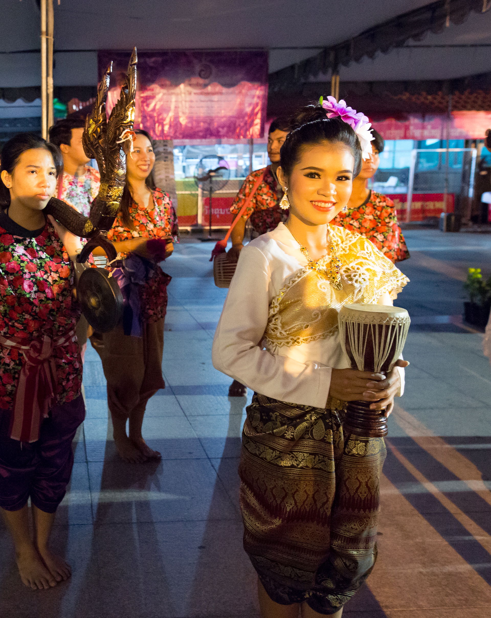 Dancers during 2017 light festivities in Phitsanulok