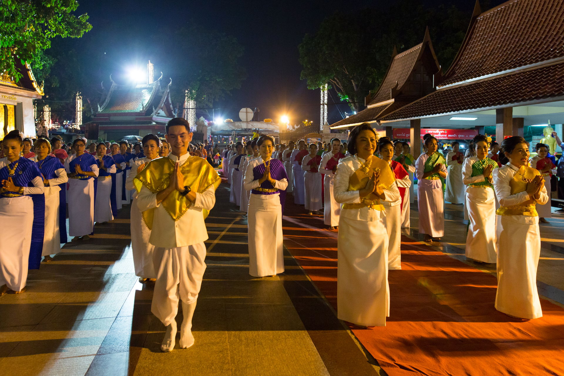 Dancers during 2017 light festivities in Phitsanulok