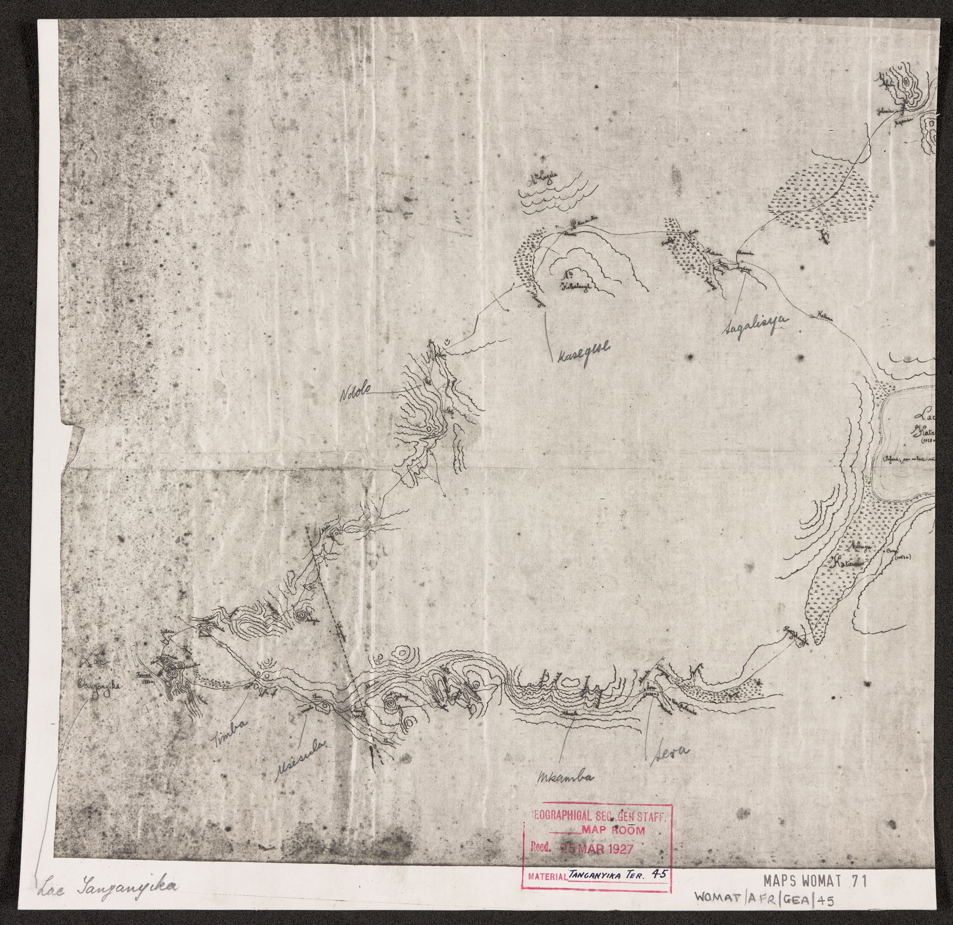 Portrays a series of traverse routes extending approximately 80…