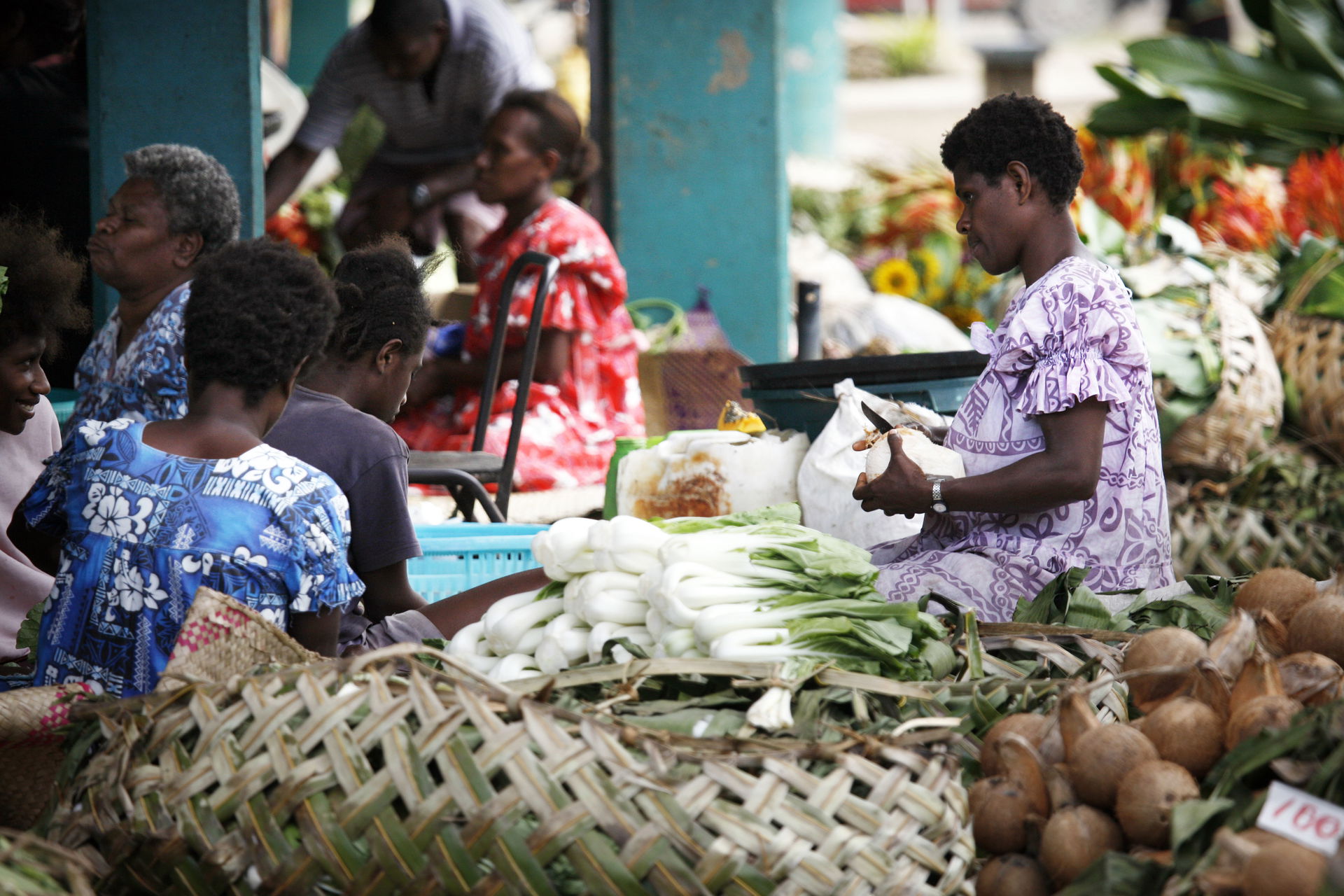 Port Vila vegetable market, Vanuatu 2007. Photo: Rob Maccoll / …