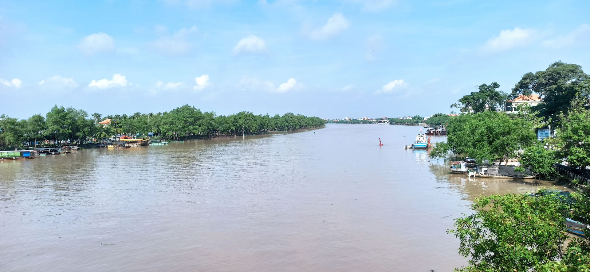 Ben Tre River as viewed from Ben Tre Bridge