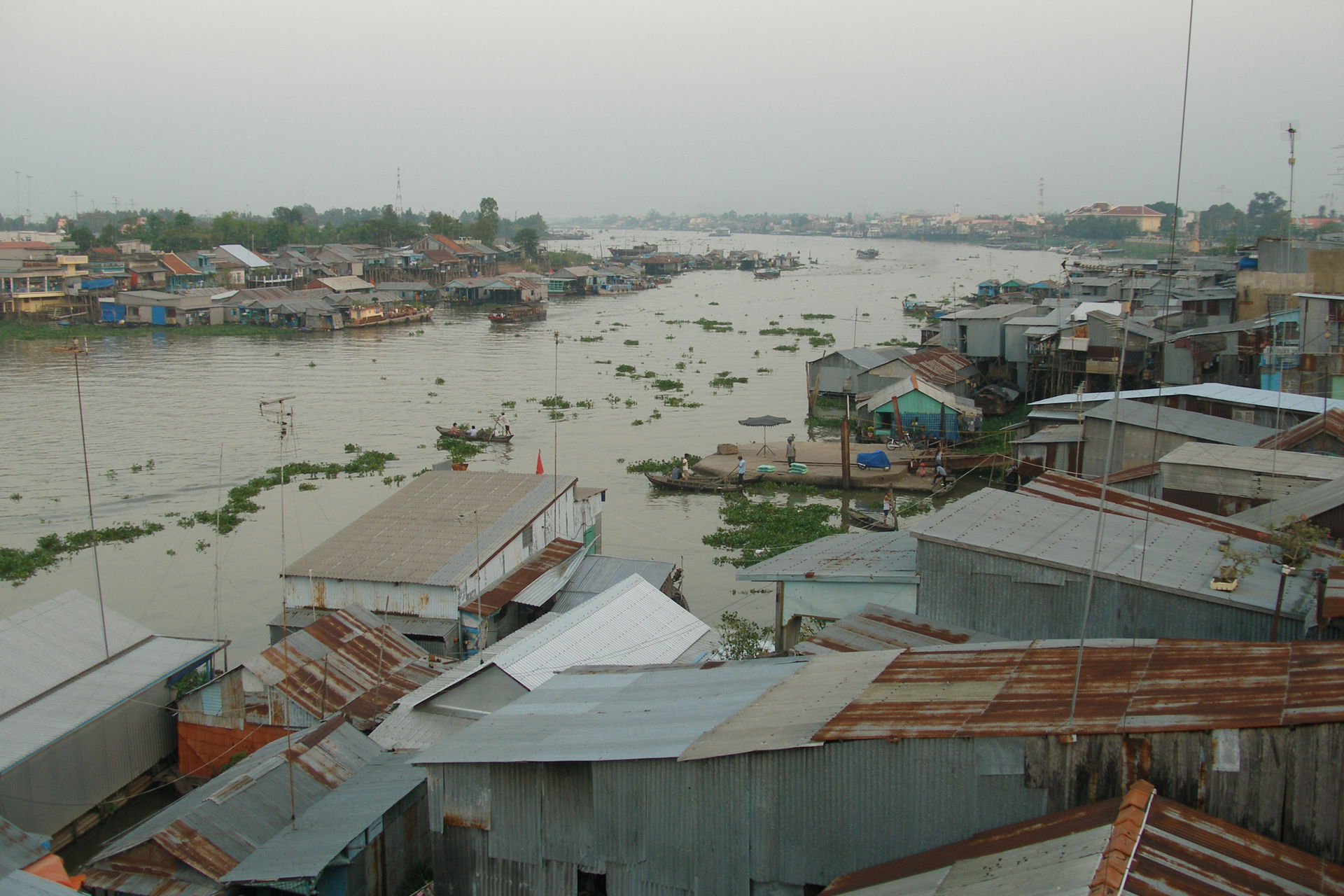 Vietnam, Châu Đốc, a city in the heart of the Mekong Delta bord…