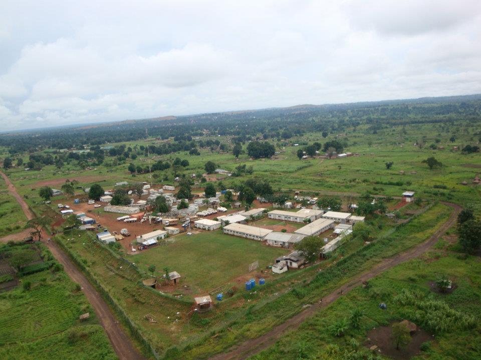 Ariel View of UN Camp in Maridi - South Sudan.