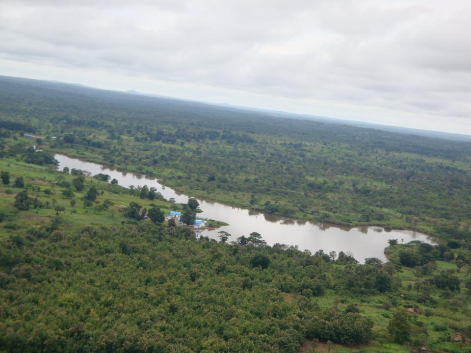 Ariel View of Kazana Lake Maridi - Equatoria region, South Suda…