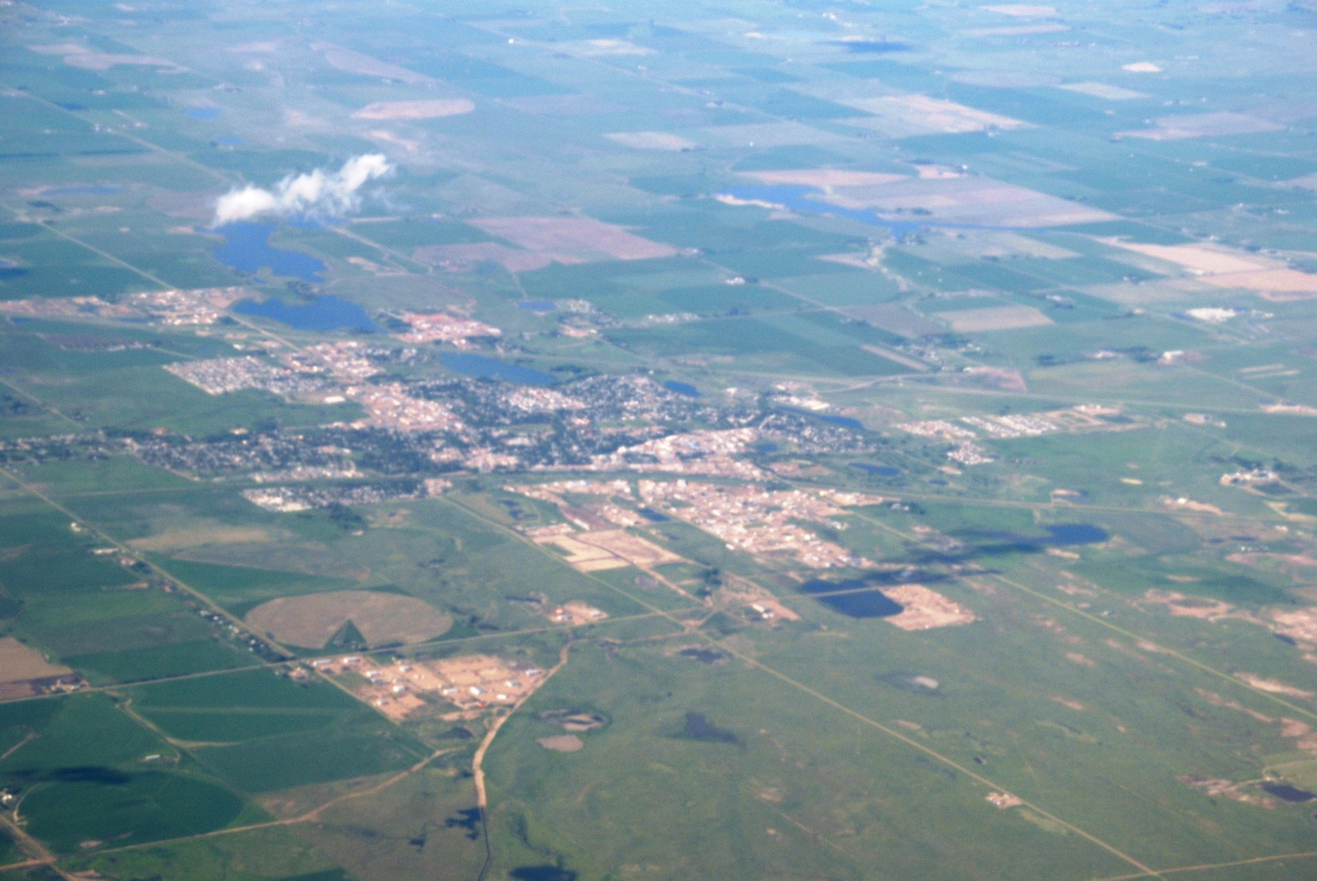 View of Brooks, Alberta from the sky.
