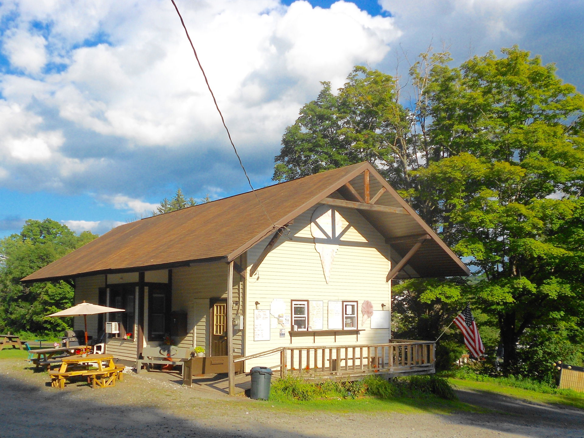 Old railway station turned into an ice cream store in Thompson,…